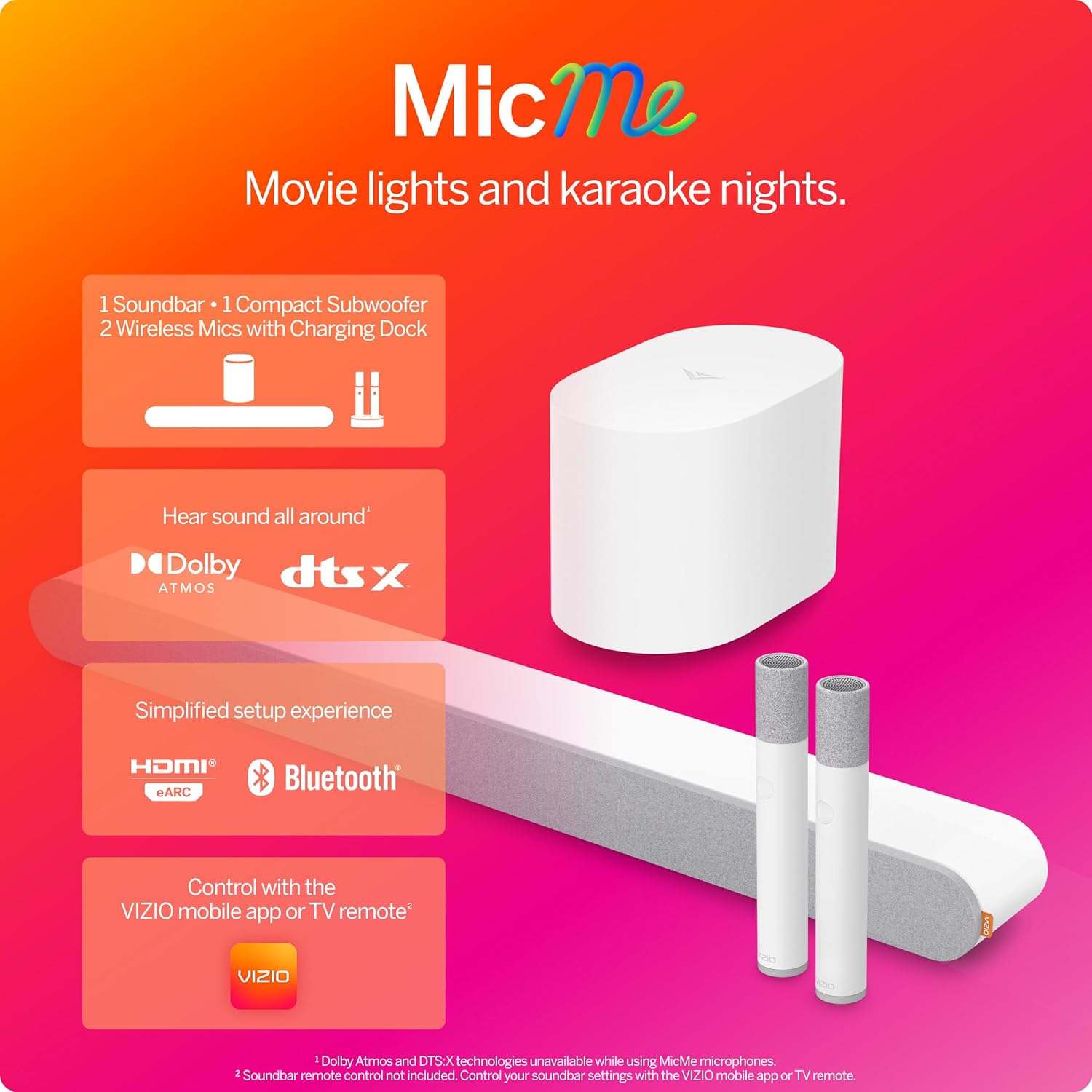 VIZIO MicMe 2.1 Karaoke Soundbar