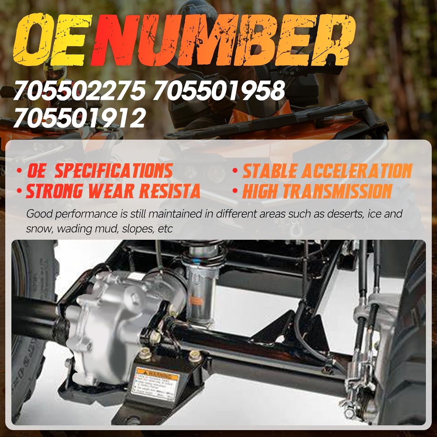 Rear Differential Replace 705502275 705501958 705501912 compatible with Can-Am Maverick 1000 1000R Max 1000R 4x4 XRS DPS XXC XMR 2013-2018