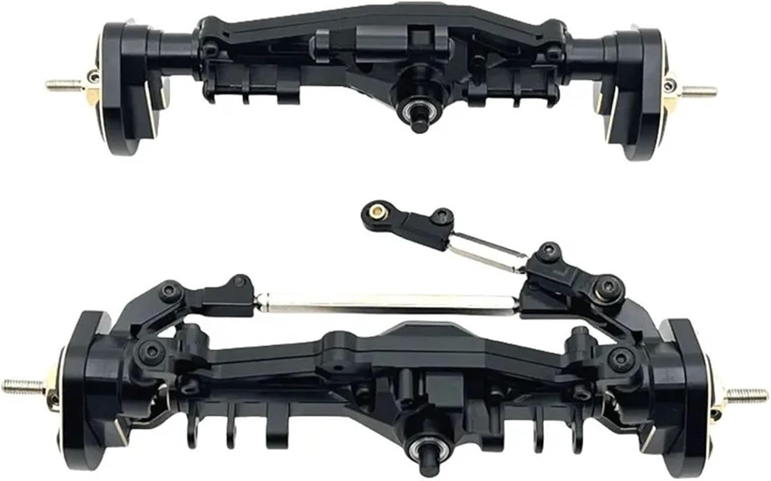 RC Models Spare Parts For MJX H12Y H12Y+ H12P 1/12 Machined Aluminum Alloy Portal Axle Remote Control Car Upgrade Parts Accessories(Black,1set)