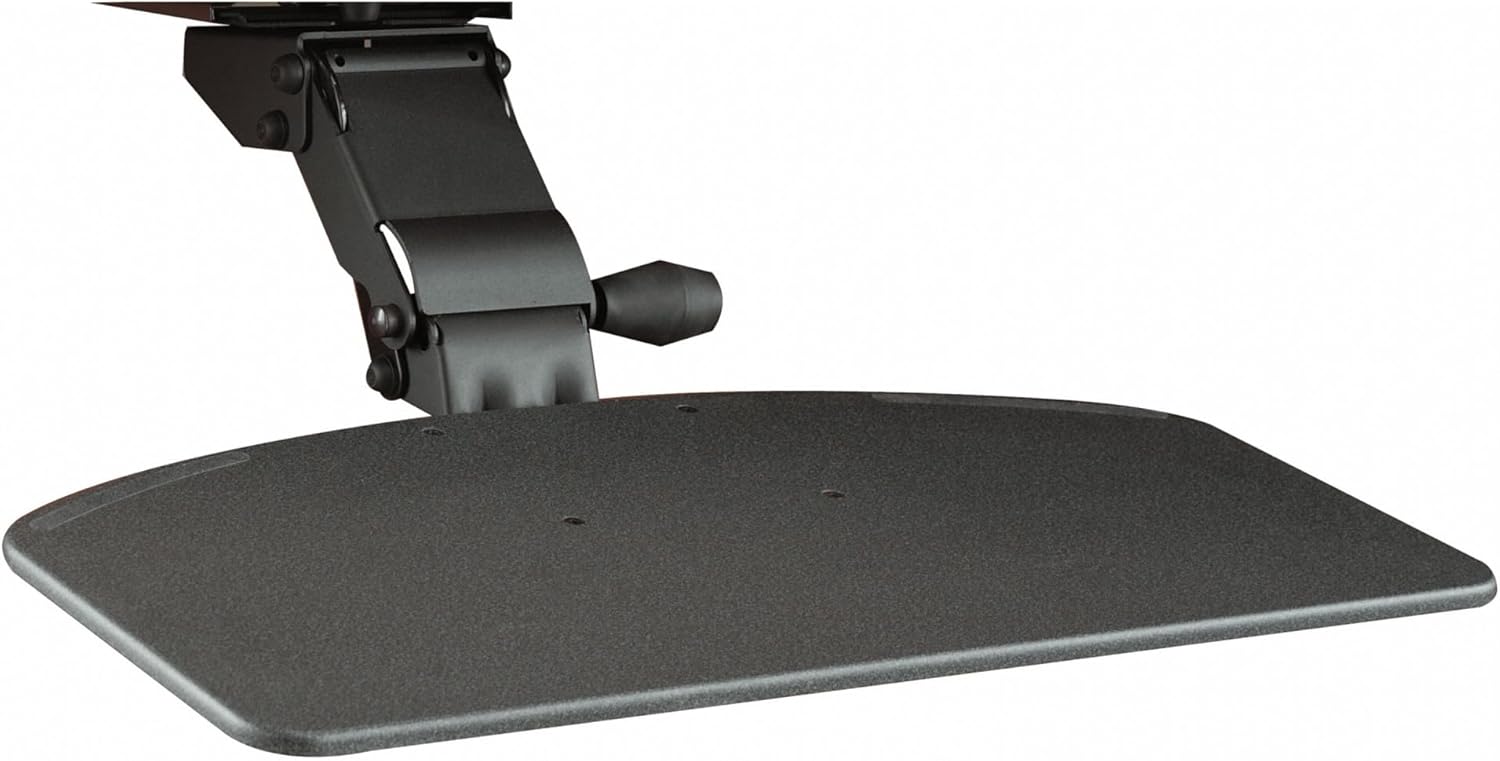 Bush Business Furniture Articulating Keyboard Tray with Galaxy Finish, Ergonomic Workspace Accessory, Adjustable Office Computer Key Board Support for Home Office