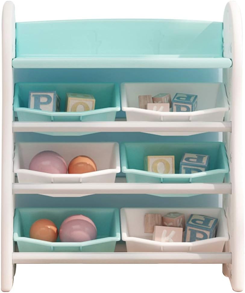 ZYCSKTL Kids Bookshelf Childrens Bookcase,Kindergarten Kids Multi-Layer Display Rack, Household Children's Bookshelf, Floor Organize Picture Bookshelf (Color : Blue, Size : 773691cm)