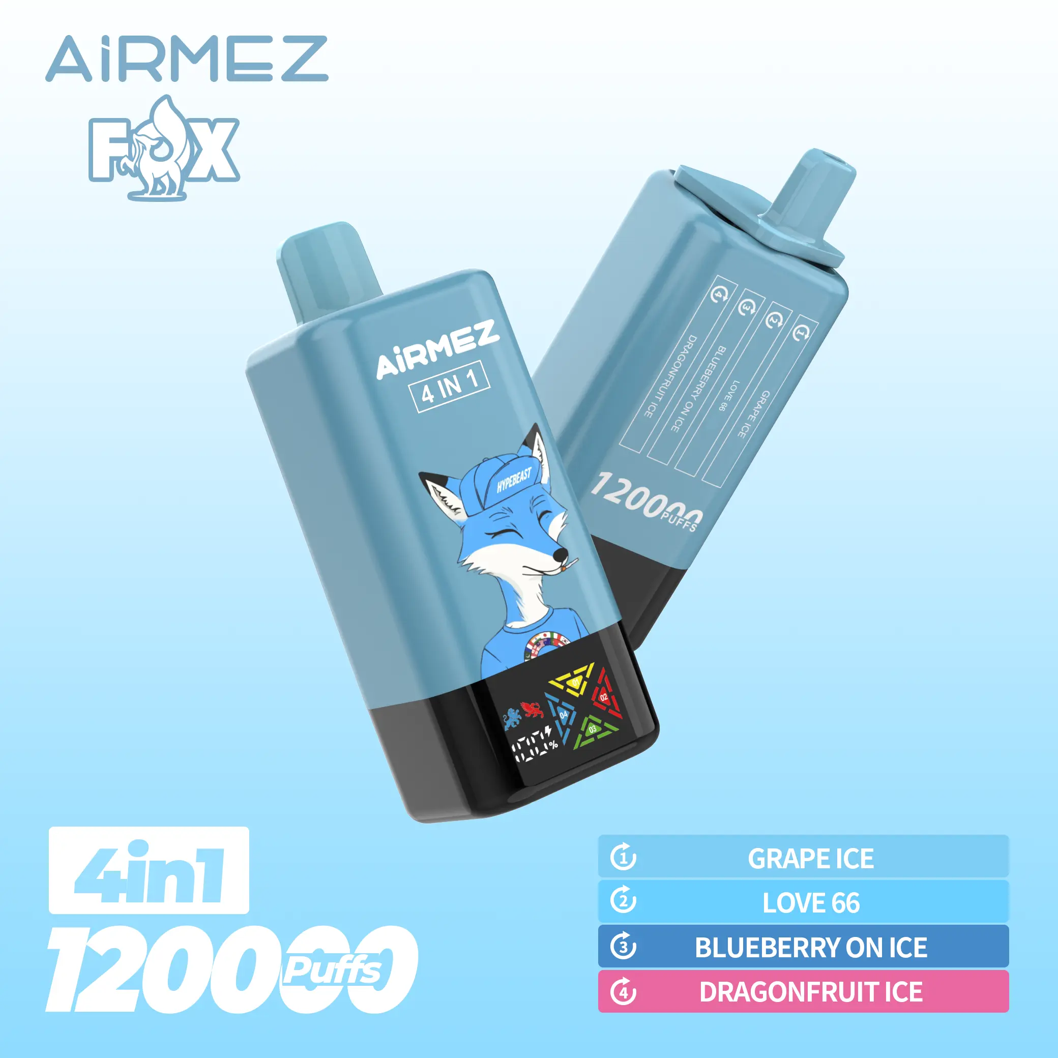 AIRMEZ FOX 120K 4 in 1 (5pcs) - MYEU VAPES