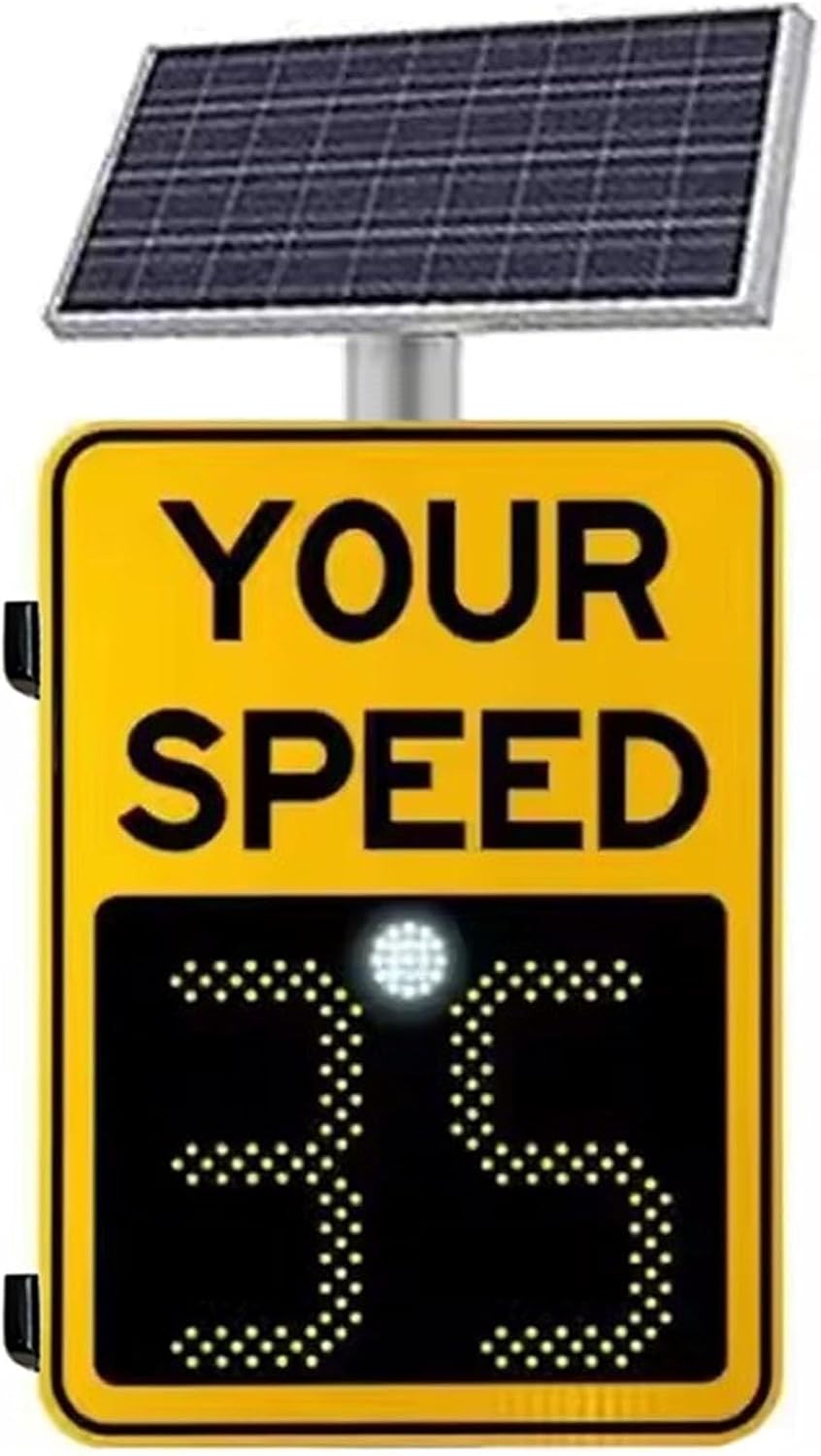 Solar Road Speed Limit Signs, Reflective Traffic, Vehicle Radar speedometers(A,60 * 90cm)