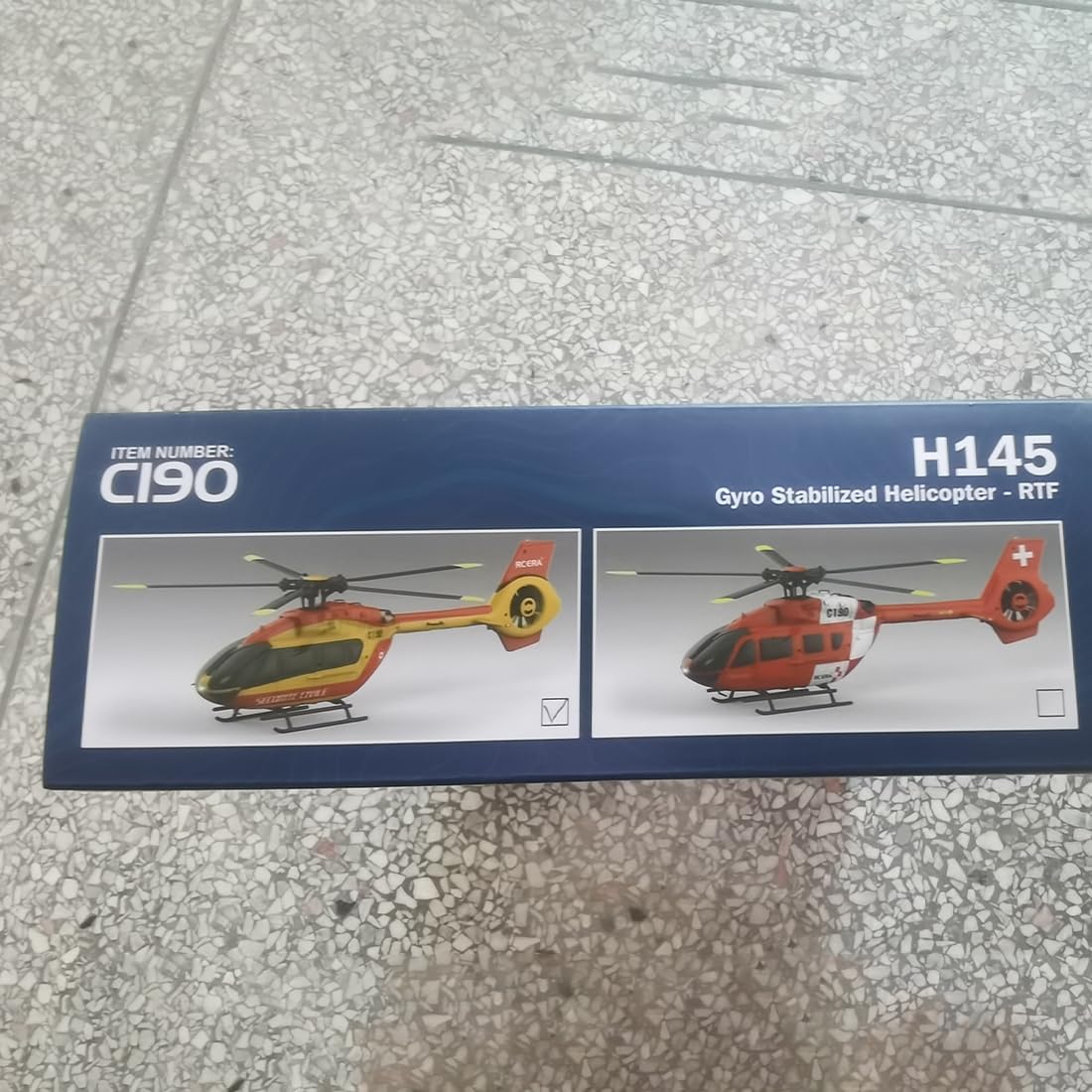 HERR RC Helicopter 1/30 Scale Single-Rotor Gyroscopic Flying Aircraft Model H145 2.4G 6CH Fixed-Height Optical Flow Positioning (RTF Version) (Red & White)