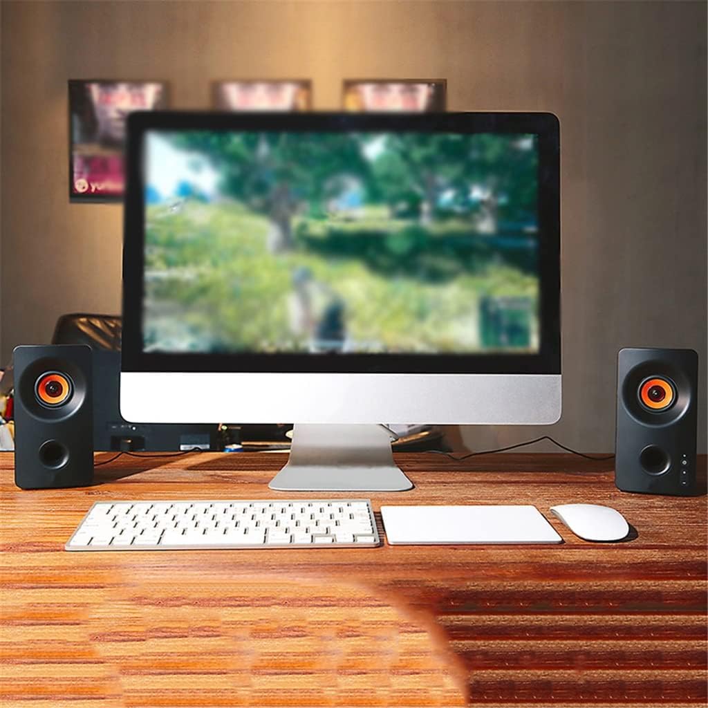 Boomboxes Speaker 2.0 Stereo Multimedia Computer Desktop Speaker HiFi Heavy Bass Game Mini Speaker (Color : OneColor)