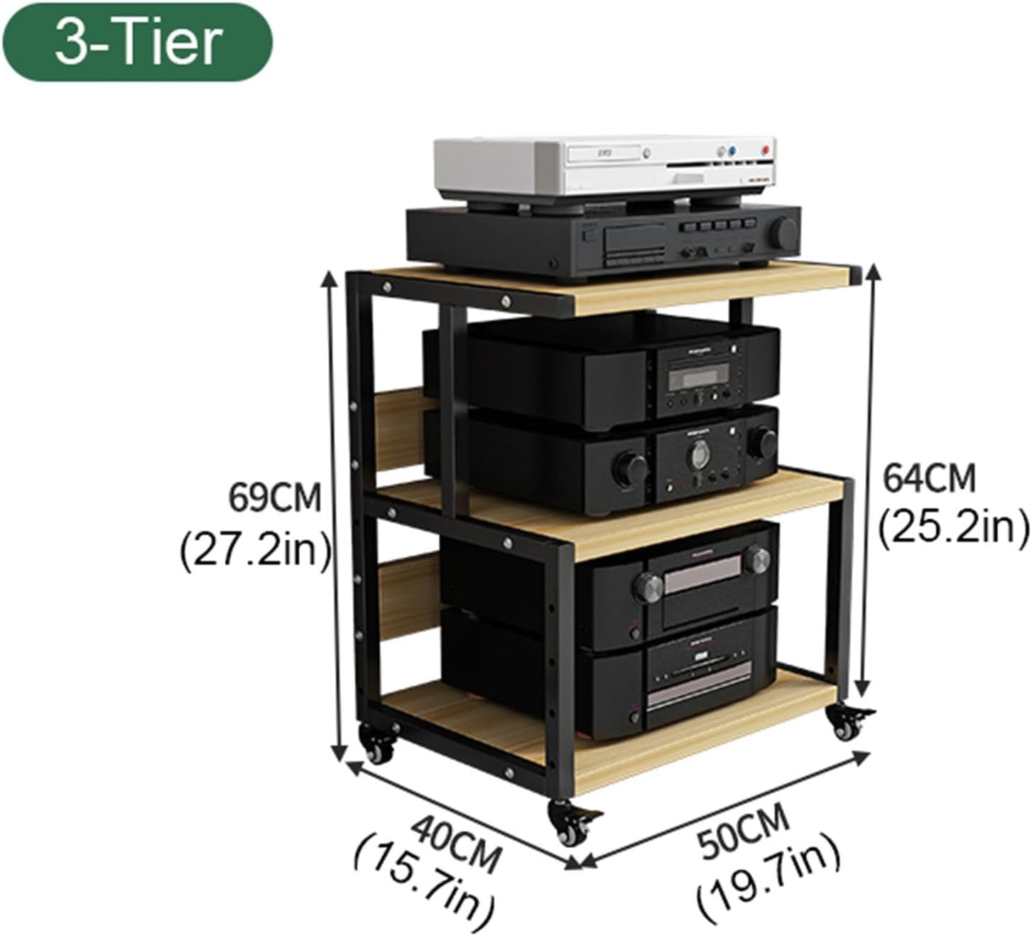 3/4/5-Tier AV Media Stand CD Player Stand Component Cabinet
