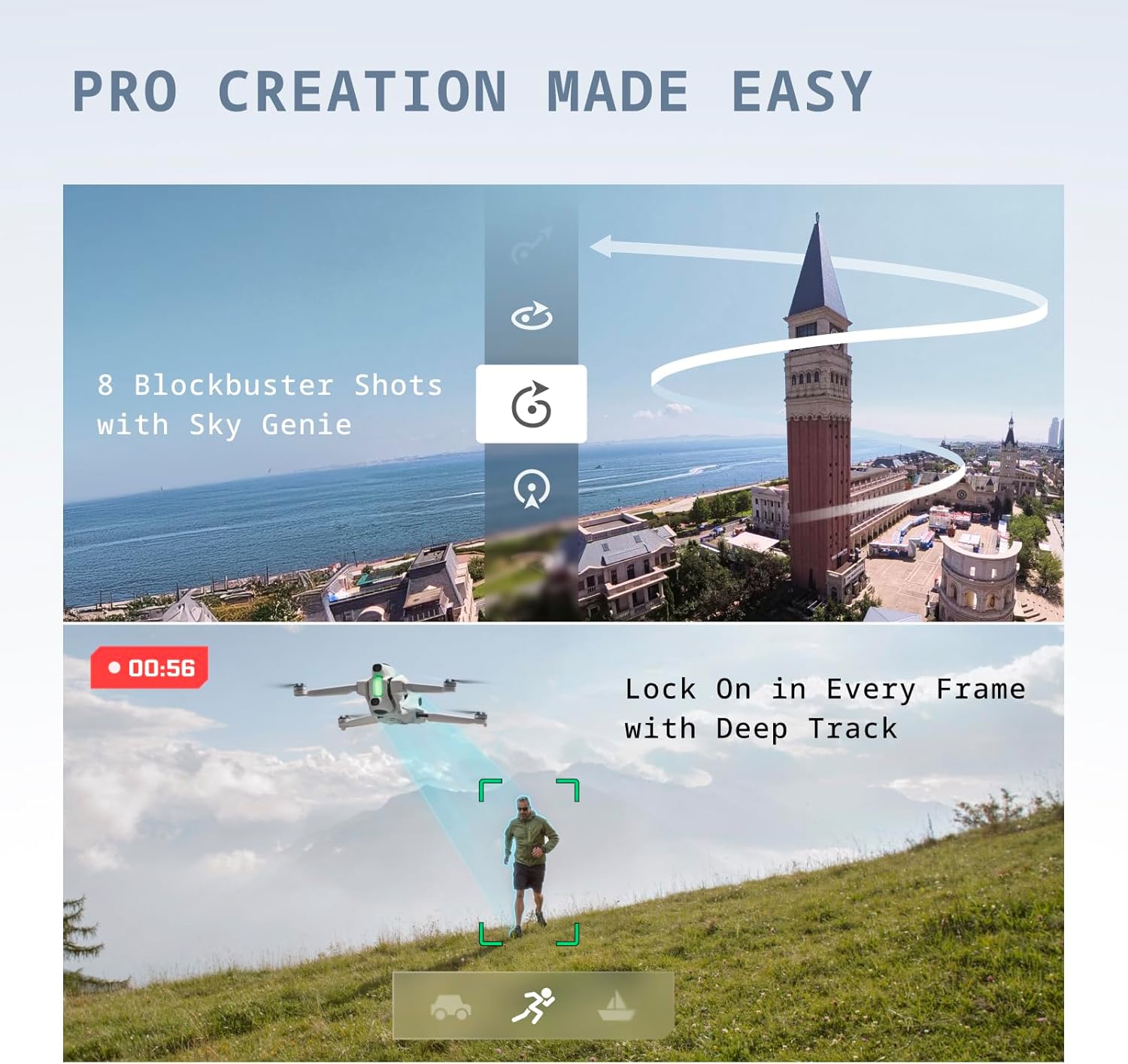 Antigravity A1 Infinity Bundle (3 High-Capacity Batteries) - 8K 360 Drone for Immersive Flight, Point-to-Fly Motion Control, Obstacle Avoidance, Deep Track, Auto Return, 10km Transmission, Auto Edit