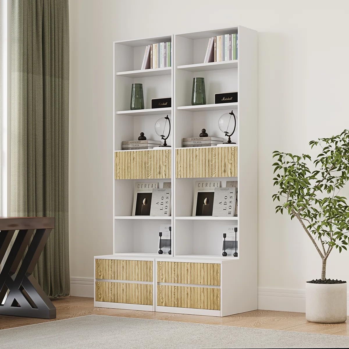 Trroec 6 Tier Bookshelf, 85.8