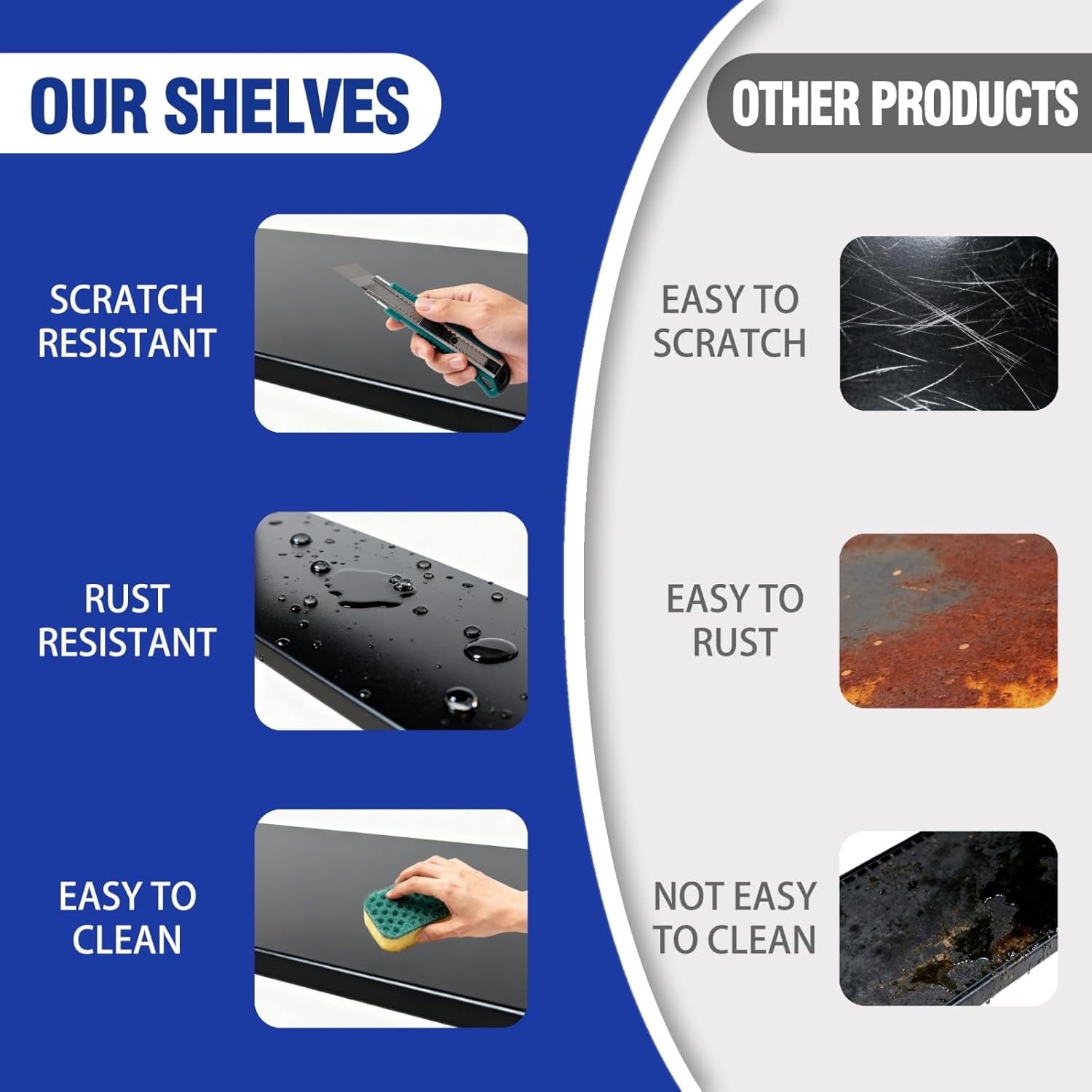 KCSWKJ Ladder Bookcase, Four Legs, One Drawer, Five Open Shelves -Dark Walnut