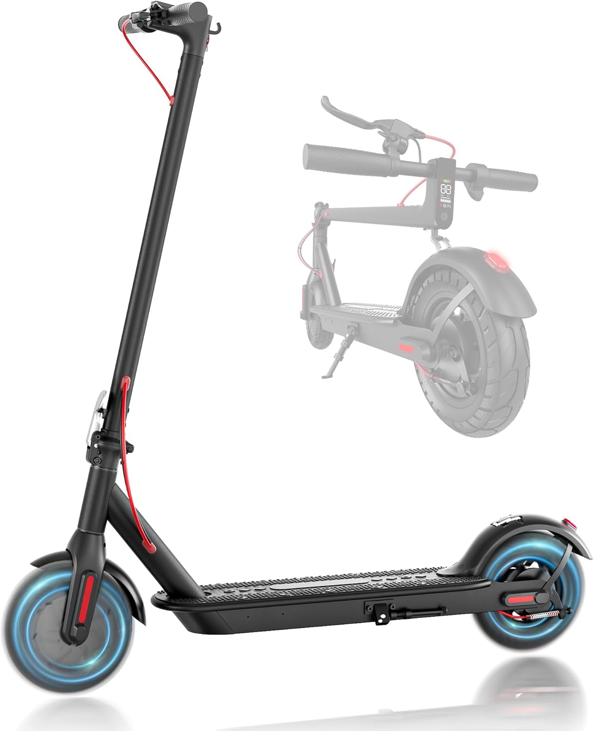 Windone Electric Scooter for Adults, 430W Peak Motor, 19MPH & 17-Mile Range, Foldable Commuter Scooter with 10