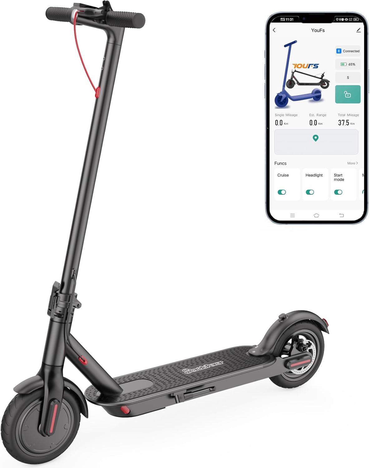 NANROBOT L1 Scooter Adults Teens 350W Motor 20MPH Speed 18Miles Range Scooter for Adults Kids Waterproof 8.5