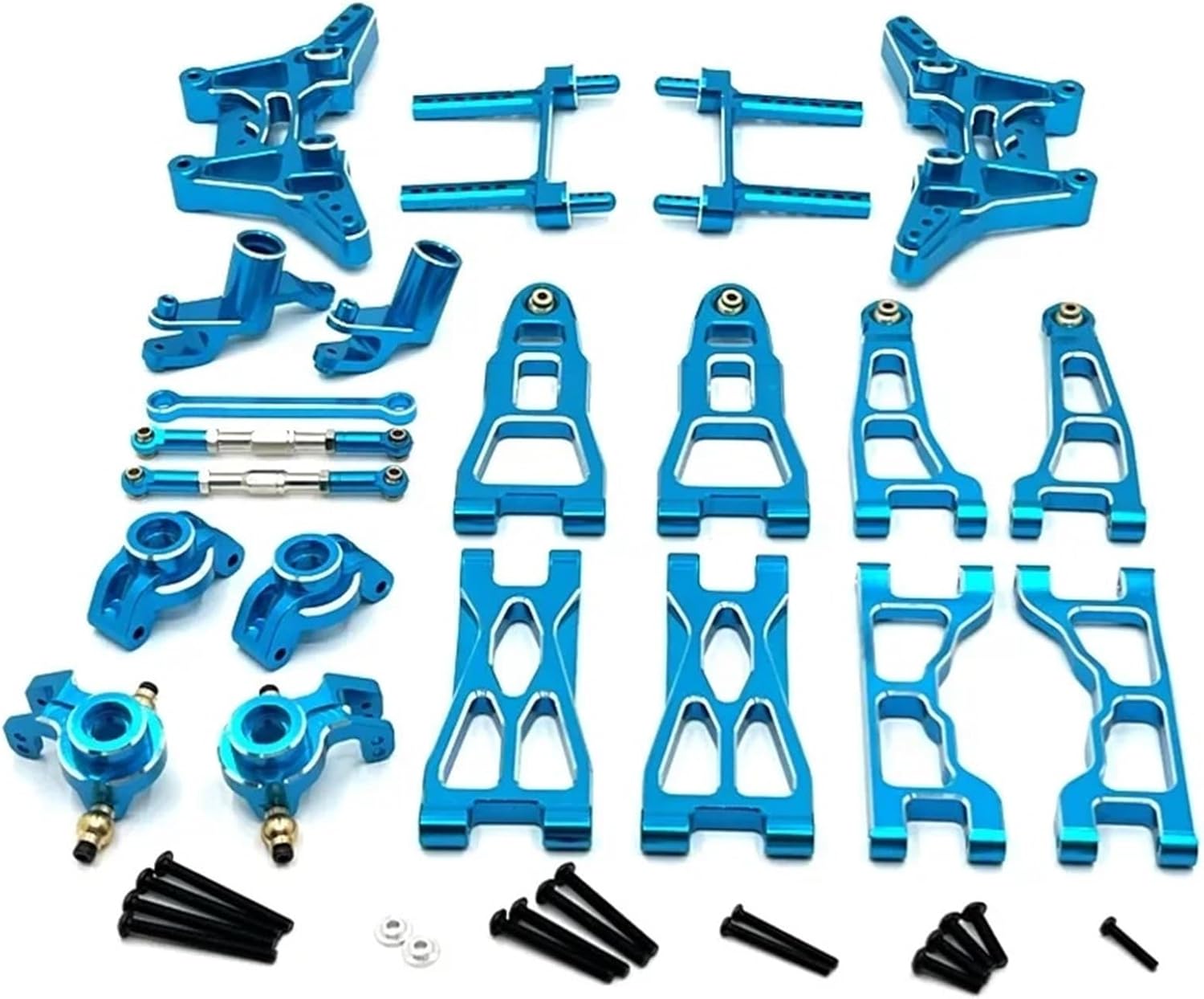 Rc Repairs Spare For UD1201 UD1202 1/12 PRO Metal Steering Cup Front And Rear Suspension Arm Shock Tower Link Kit RC Car Upgrade Parts Accessories(Blue)