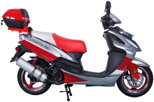 HHH Lancer 150cc Scooter Gas Moped Street Bike 150cc Motorcycle Adult and Youth 12'' Aluminum Wheels (White) (Extra Large)