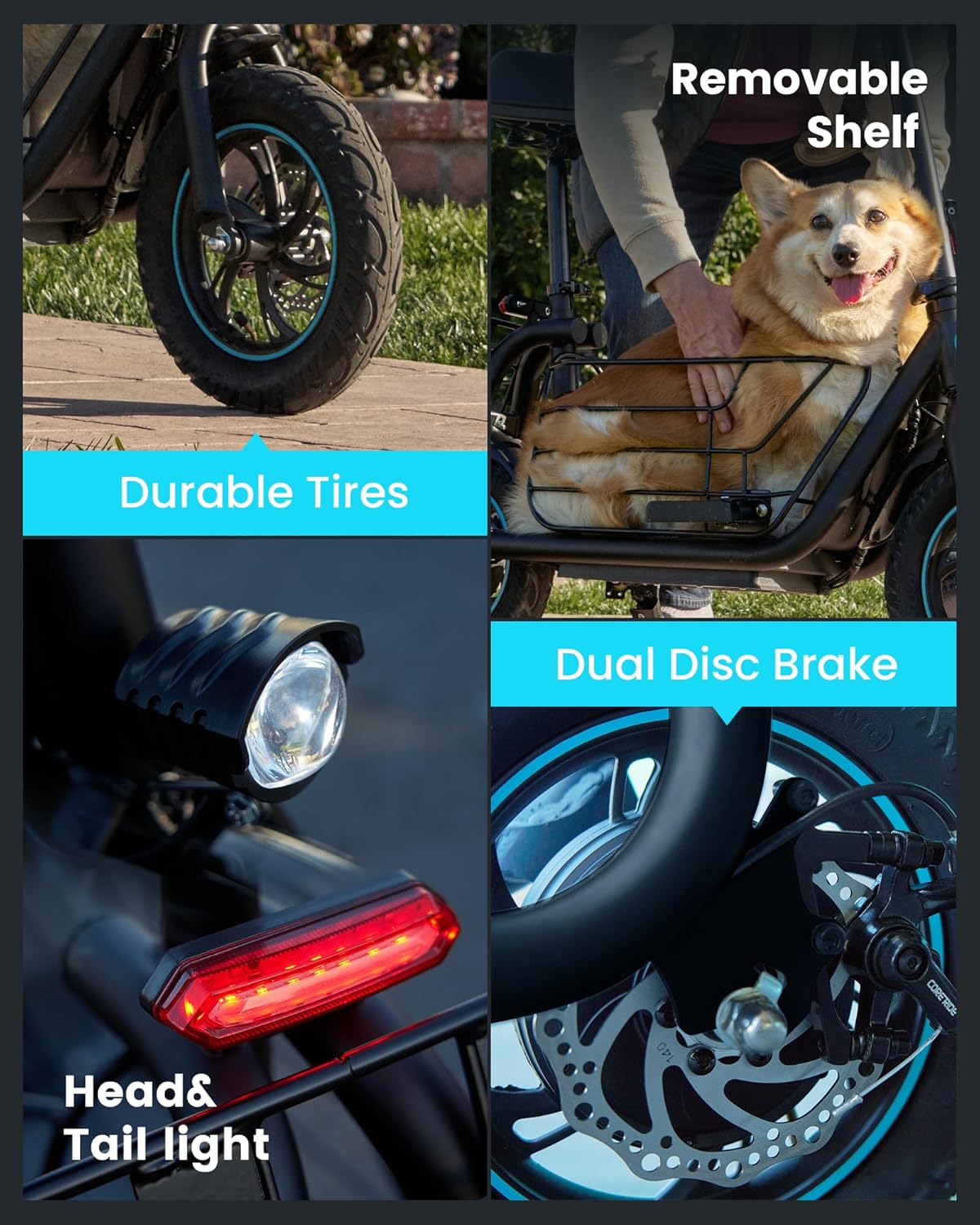 Gyroor Adults Electric Scooter with Large Middle Basket, 300W Motor 15.5 MPH 20 Mile Distance, Foldable E-Scooter with seat for Pets & Cargo