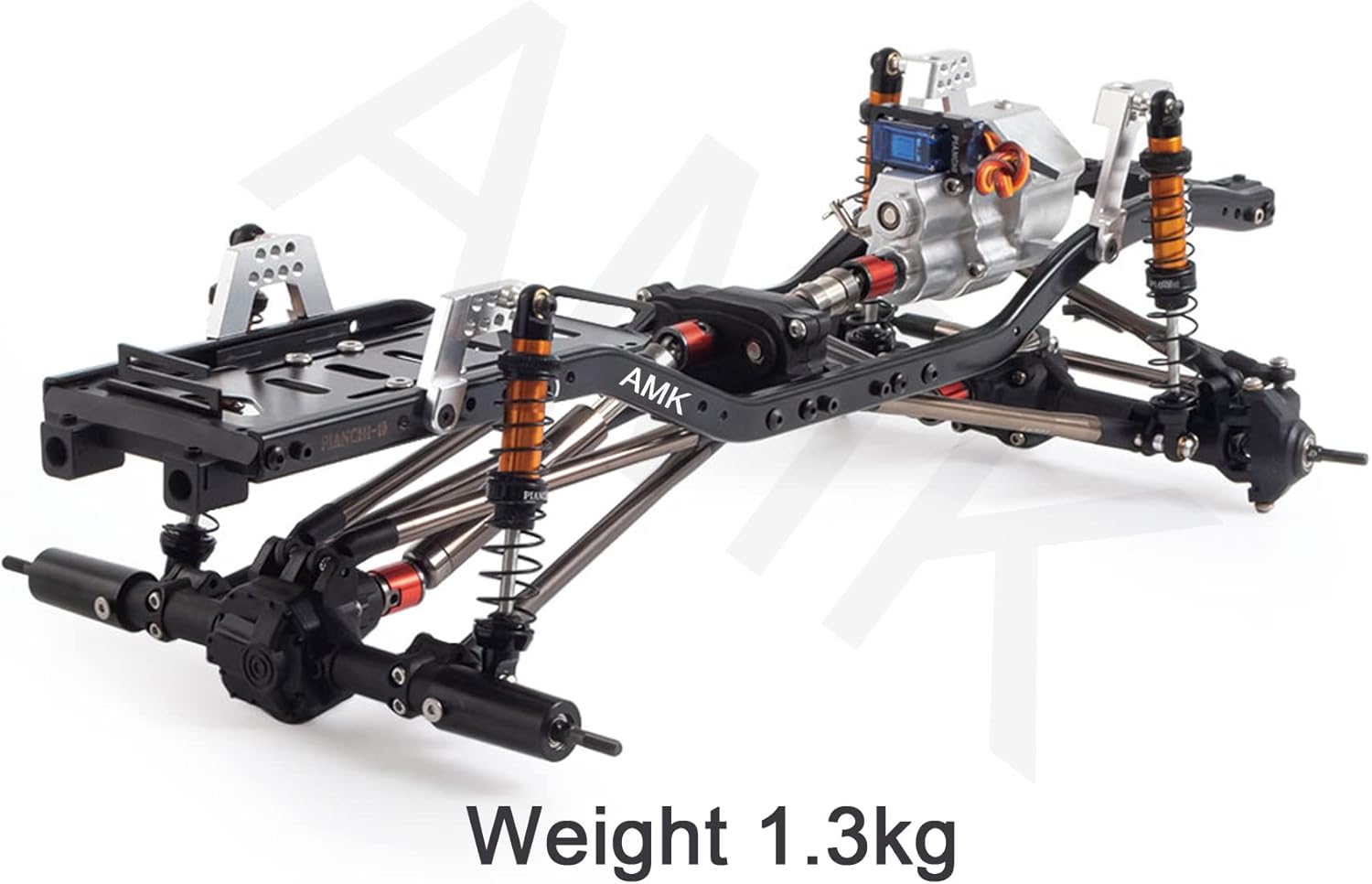 Chassis Frame Set Wheelbase 313mm with 2 Speed Transmission Reversed Front Axle for 1/10 RC Crawler Axial SCX10 II 90046 EX86100