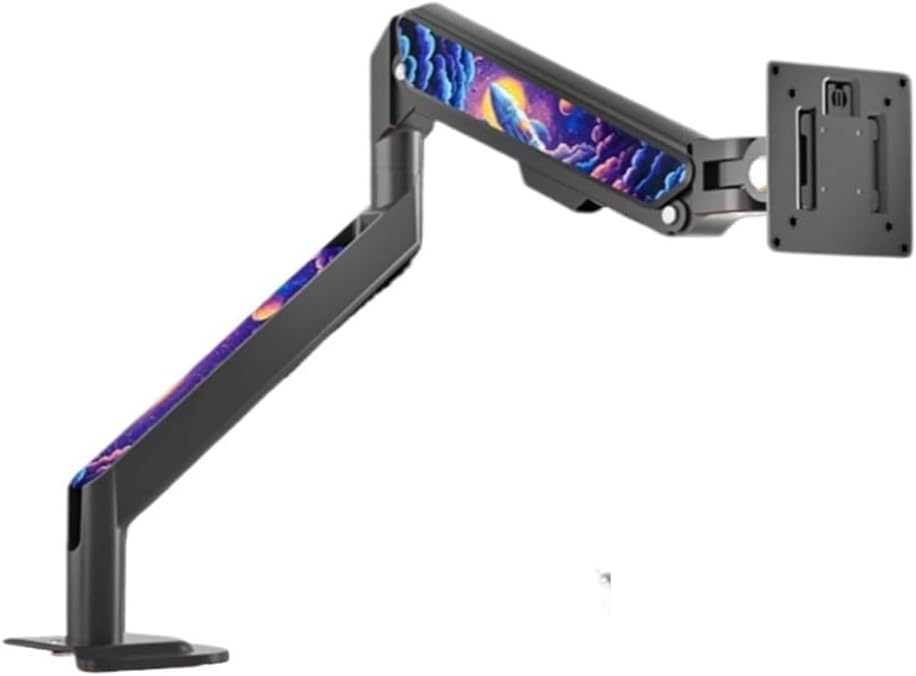 Suitable for 17-36 inches 12 kg load gas spring monitor stand, adjustable 360° rotation, +90°~-90° tilt desk clamp/grommet mount monitor arm