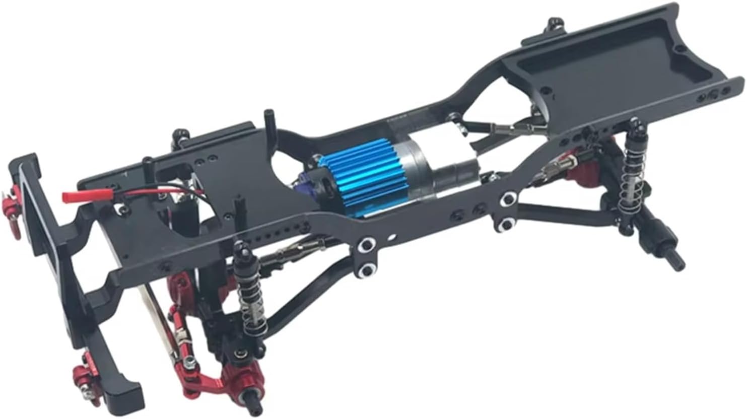 RC Car Parts Compatible with MN D90 1/12 RC Car Accessories Replacement Parts RC Upgrade Part Aluminum Alloy Precision Car Frame(Black)