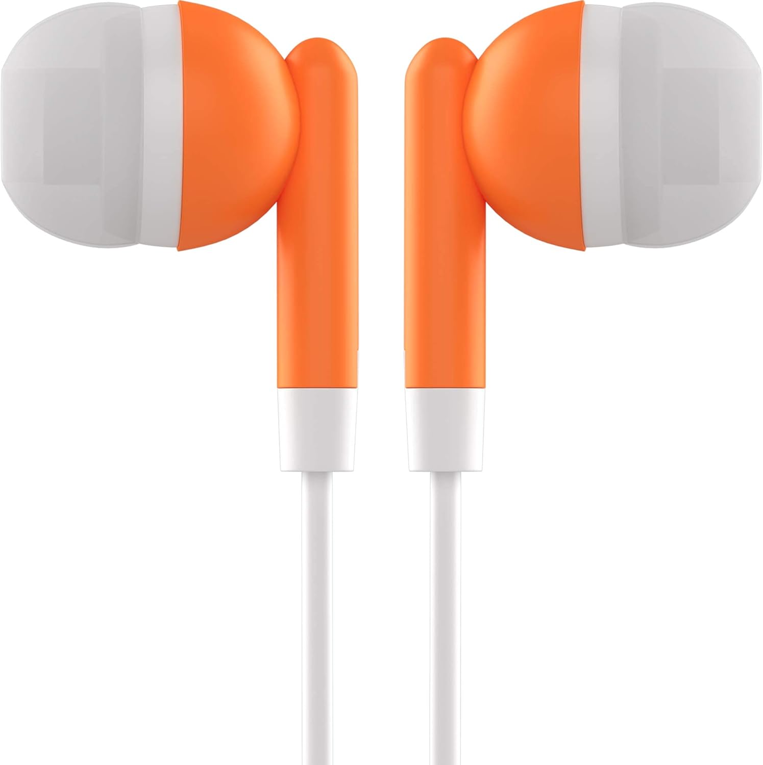 Maeline Bulk Earbuds with 3.5 mm Headphone Plug - 1000 Pack - Orange