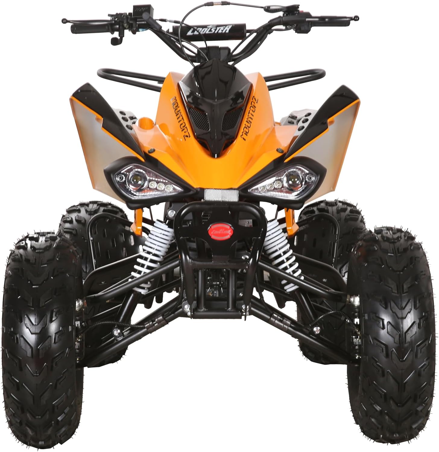 Coolster Gas ATV, 200CC 4-Stroke Mini Gas 4 Wheeler with Front and Rear Disc Brake, with Speed Control and LED Lights, Weight Support Up to 220 LBS, Max Speed 15mph, Orange