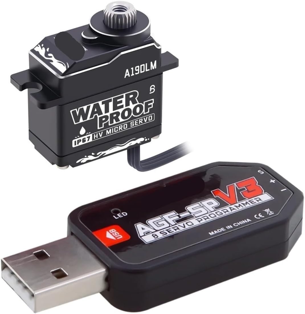 A19DLM 18g Ultra High Speed ​​Waterproof HV 4KG Digital Remote Control Servo for 1/18 1/8 Scale(A19DLM Set1)