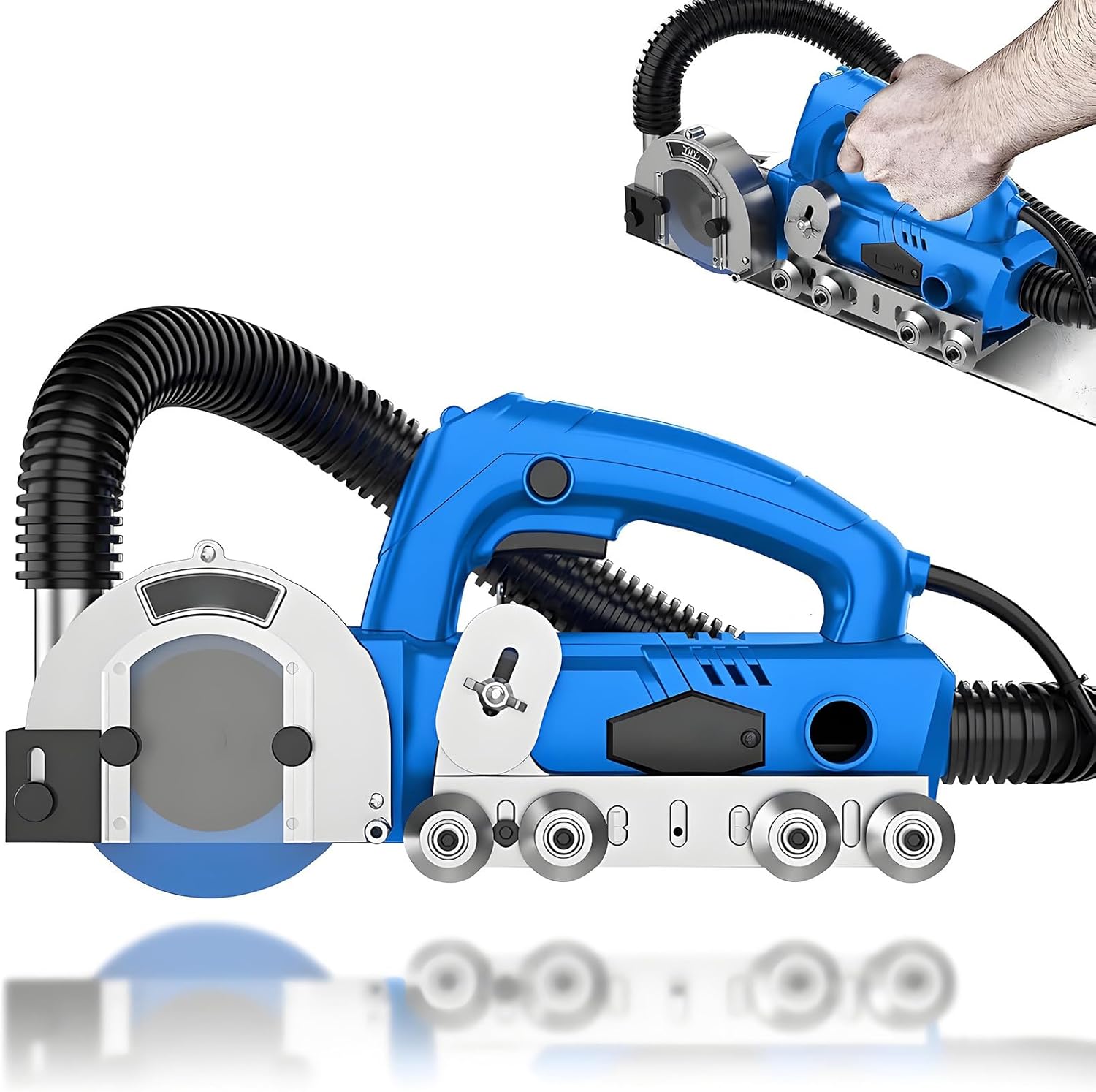 1200W Dustless Electric Tile Joint Cleaning Machine - Efficient Porcelain Floor & Wall Seam Cleaner with Transparent Cover