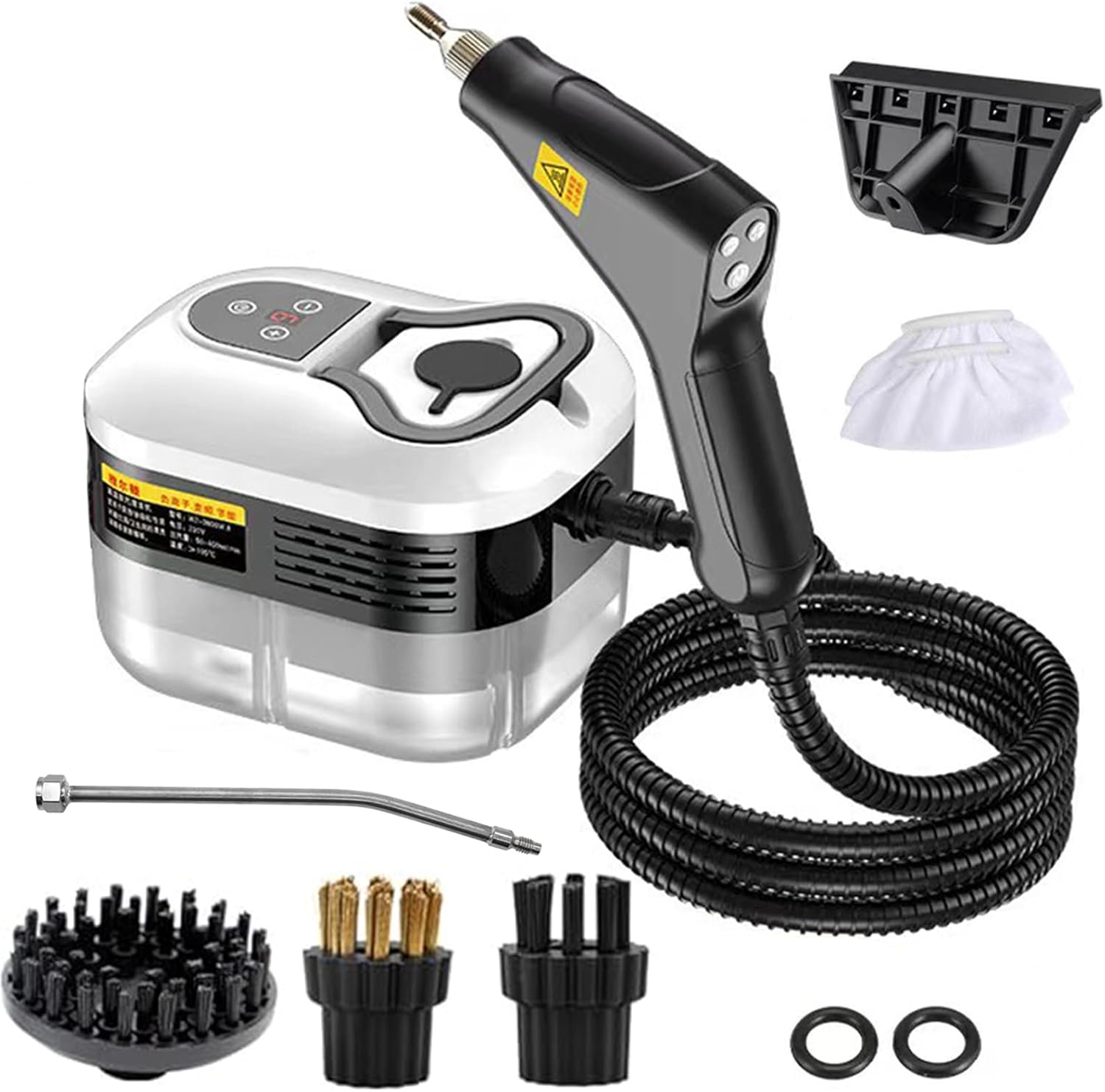 RENJJPBO Steam Cleaner Handheld, 2500w 4.5bar High Pressure Steamer Cleaning Machine with 4 Heads, 6 Speeds, 1.2l Portable Wallpaper Steamer for The Home Multi Purpose