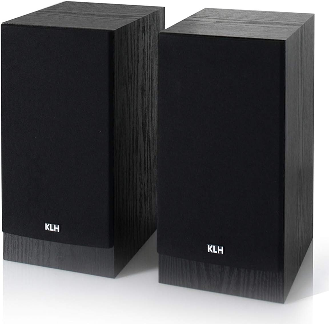 KLH Albany II 2-Way Bookshelf Speakers for Premium Studio Music |High Performance Home Theater|Hi-Res Surround Sound |Deep Bass Port | Detachable Magnetic Grille | Black (Pair)