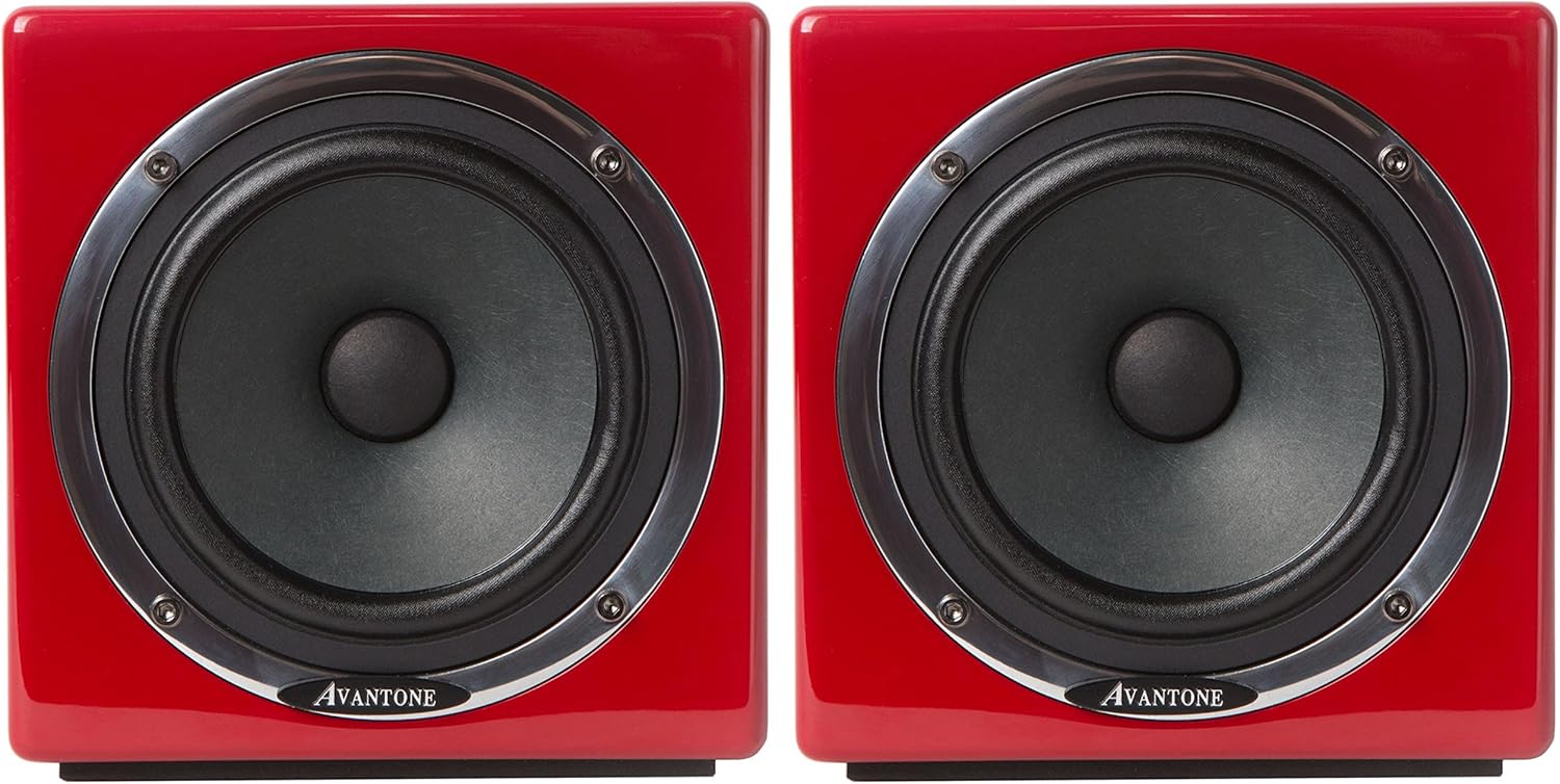 Avantone Pro Active MixCubes 5.25 Inches Powered Studio Monitor Pair - 10th Anniversary Red