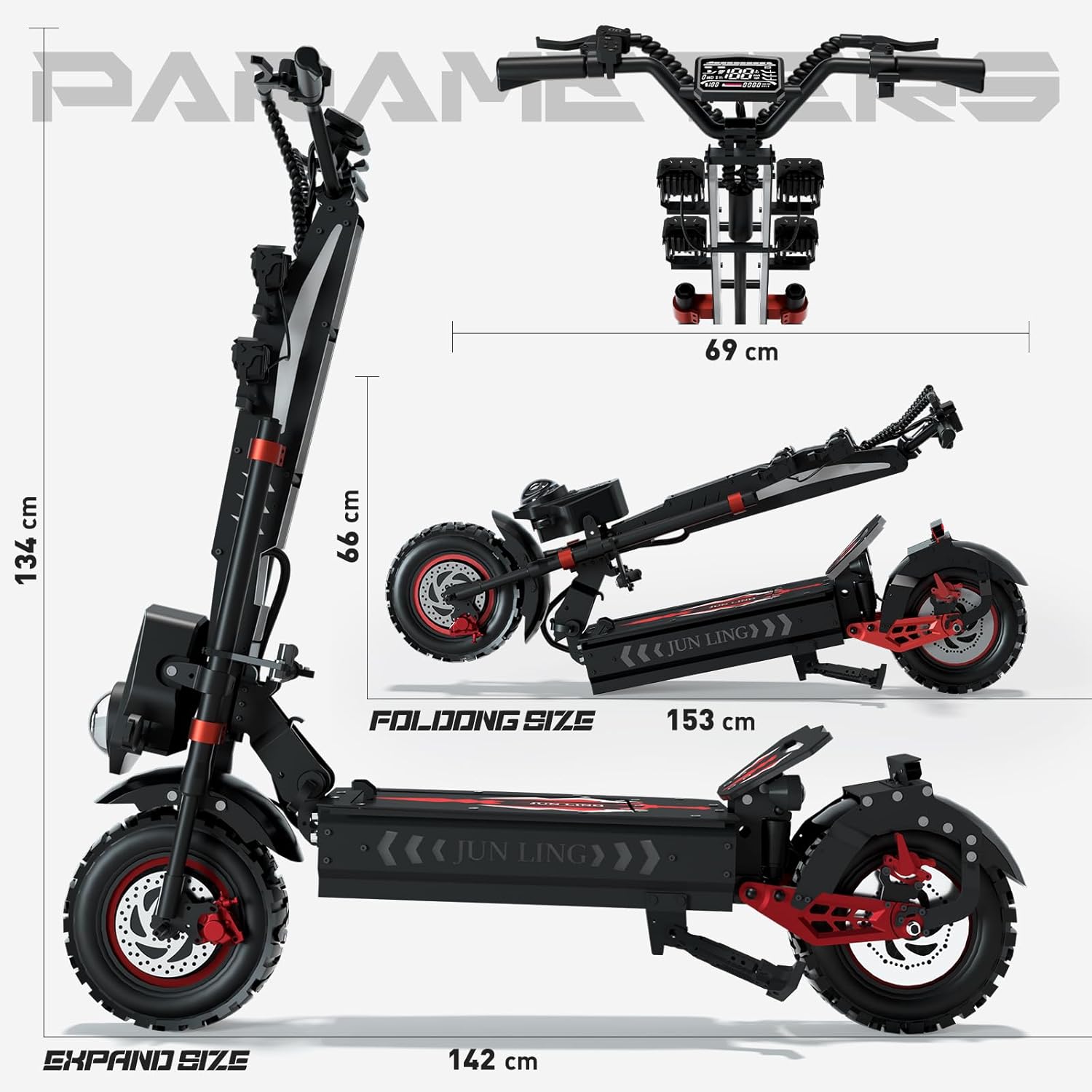 Electric Scooter, 10000W Dual Motor, Max Speed 75-85km/h, 60V 40Ah with 75-120km Range, 13-Inch Anti-Slip Puncture-Proof Vacuum Tires, Front & Rear Hydraulic Suspension, Foldable Design for Adults