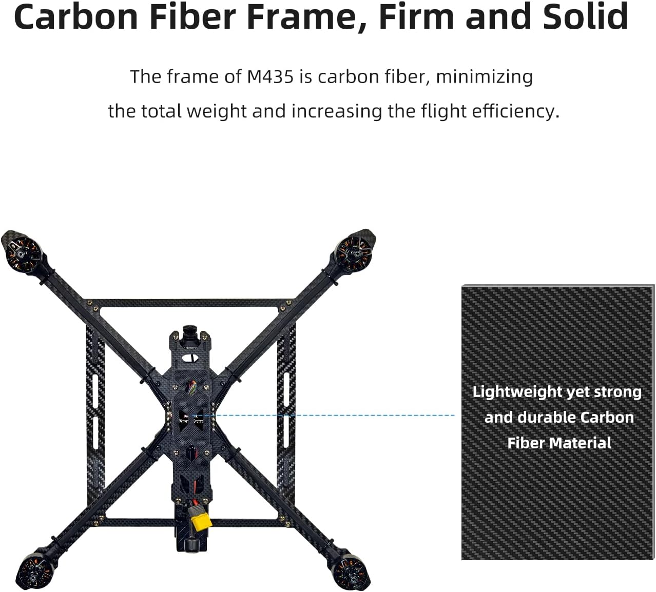 Radiolink M435 3KG Heavy Lift Drone, HD FPV Caddx Walksnail Avatar Goggles RTF Version, 120km/h Flight Speed 4KM Long Range Control, Support Routes Planning And Autopilot, Autonomous Takeoff/Landing