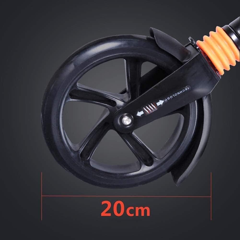 Scooters Kick Scooter for Adults Kids Adult Scooters with Folding Handle Portable Commuter Scooters with Big Wheels Birthday Gifts for Adults/Teens/Kids Up to 100kg Non-Electric (Color : White)