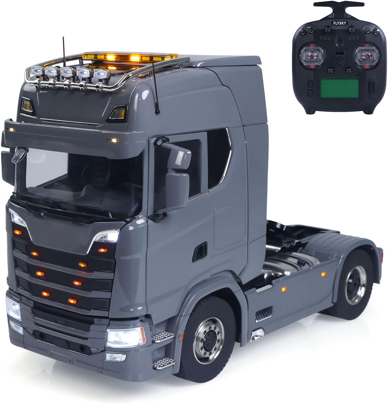 TOUCAN RC HOBBY 4x4 1/14 Radio Control Tractor Truck Metal Chassis Fifth Wheel 3Speed Transmission with Transfer Case 4x2 RC Lorry Vehicle