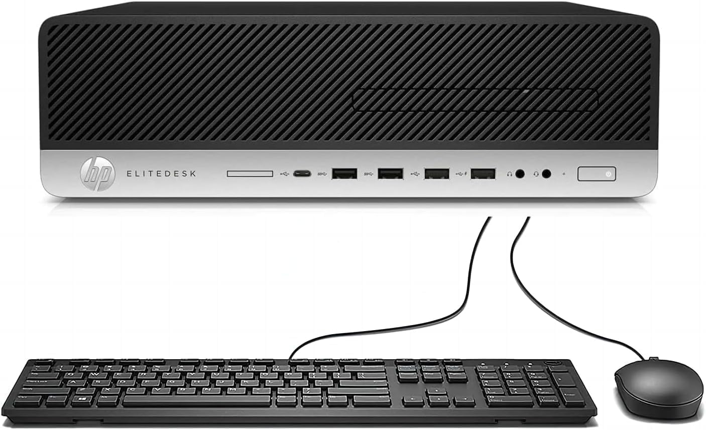 HP EliteDesk 800 G4 SFF Desktop Computer, Intel Core i5-8500, 16GB RAM, 256GB SSD, 1TB HDD, Keyboard and Mouse, Windows 10 Pro (Renewed)