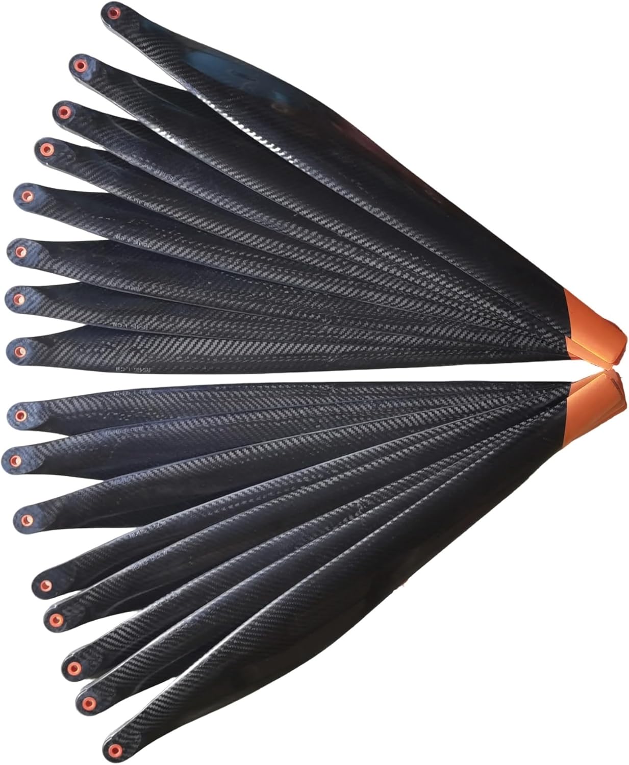 5413/5415 Reinforced Carbon Composite Propeller Full Set 54 Inch Propulsion M-YB Material for T50 Class Coaxial Power Systems Upper & Lower Kits 16Pcs