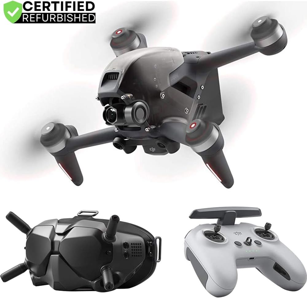 DJI CP.FP.00000001.01 FPV Combo Drone with Remote Control and V2 Goggles (Renewed) Bundle with DJI FPV Motion Controller