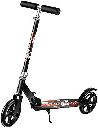 Scooters Kick Scooter for Adults Kids Big Wheel Scooter for Adult Teens – Lightweight Adjustable Foldable Commuter Kick Scooter with Rear Fender Brake Non-Electric 220 Lbs Weight Capacity