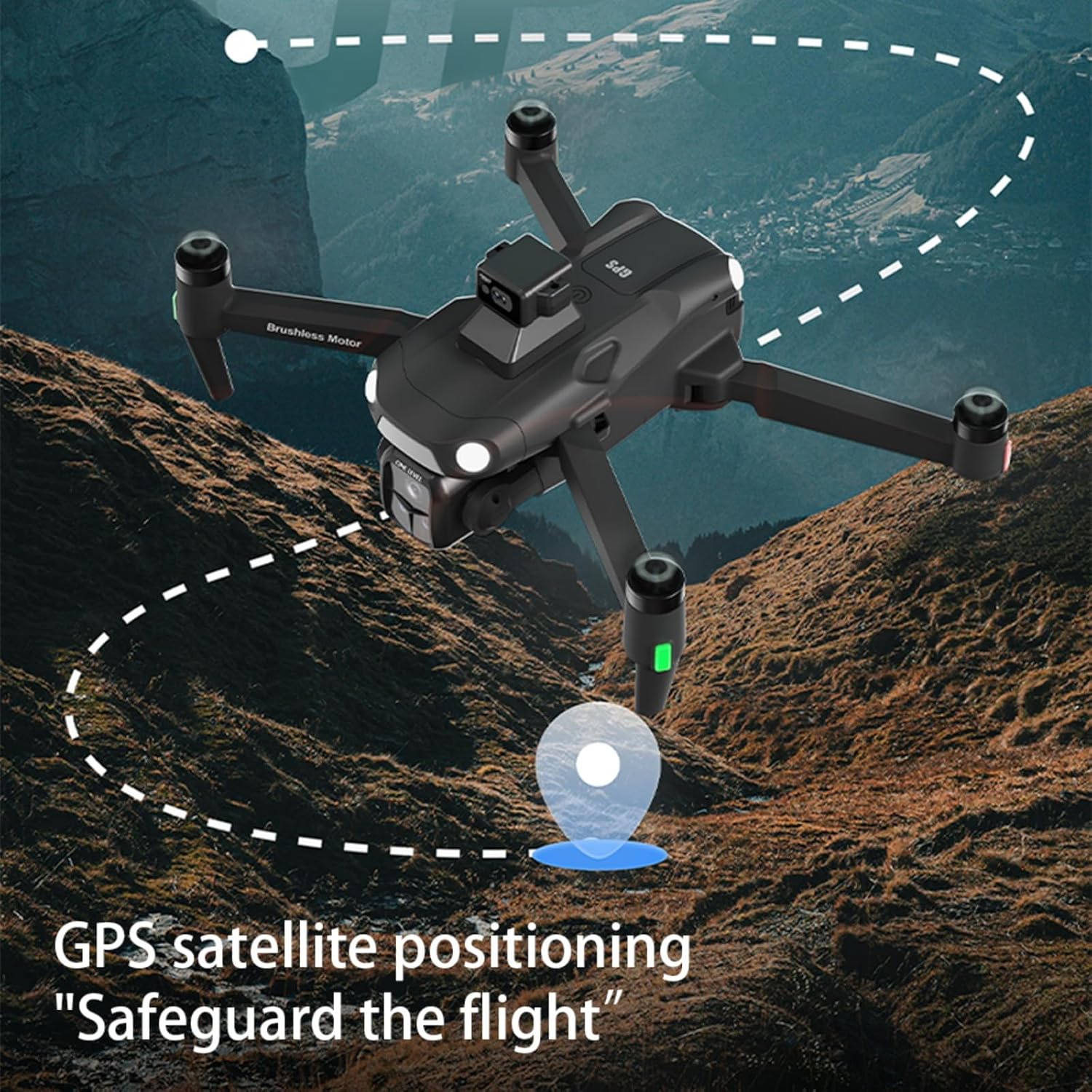 Drone with 8K Camera Drones for Adults,4.5-inch LCD High-definition Large Display Screen Remote Control Quadcopter,3 Batteries, 5G HD Brushless GPS Drone Auto Return, Obstacle Avoidance (Black and Orange) (Black)