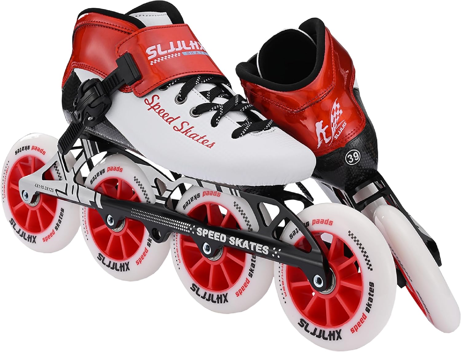 Inline Speed Skates for Men Women,Professional Carbon Fibre Inline Skates Adult Male,High Performance Fitness Racing Skates,Unisex