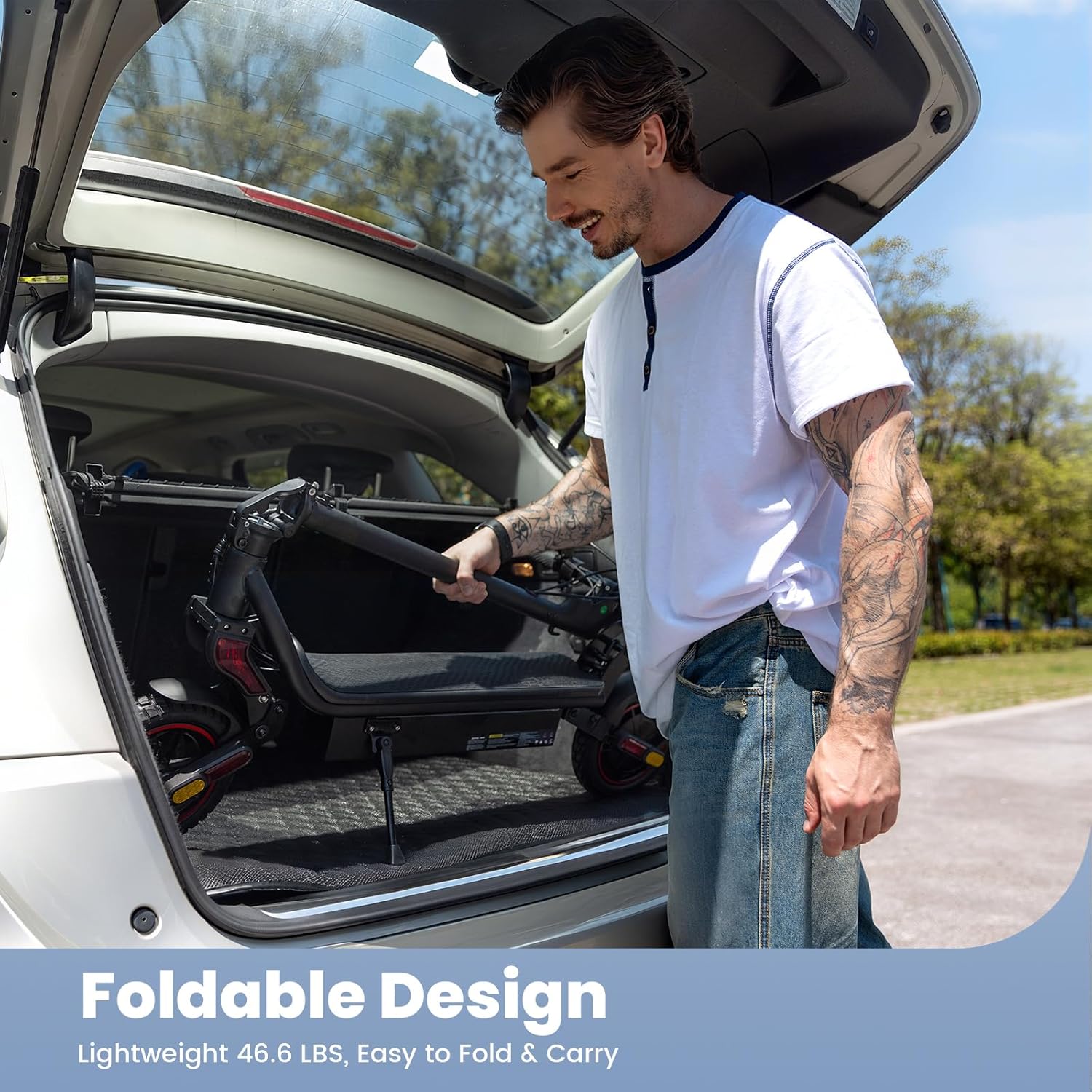 Electric Scooters - Electric Scooter for Adults, 500W/1000W/1500W Peak Motor, 18/28 Max MPH, 21/25/28 Miles Range, APP Control, Lightweight Foldable E-Scooter