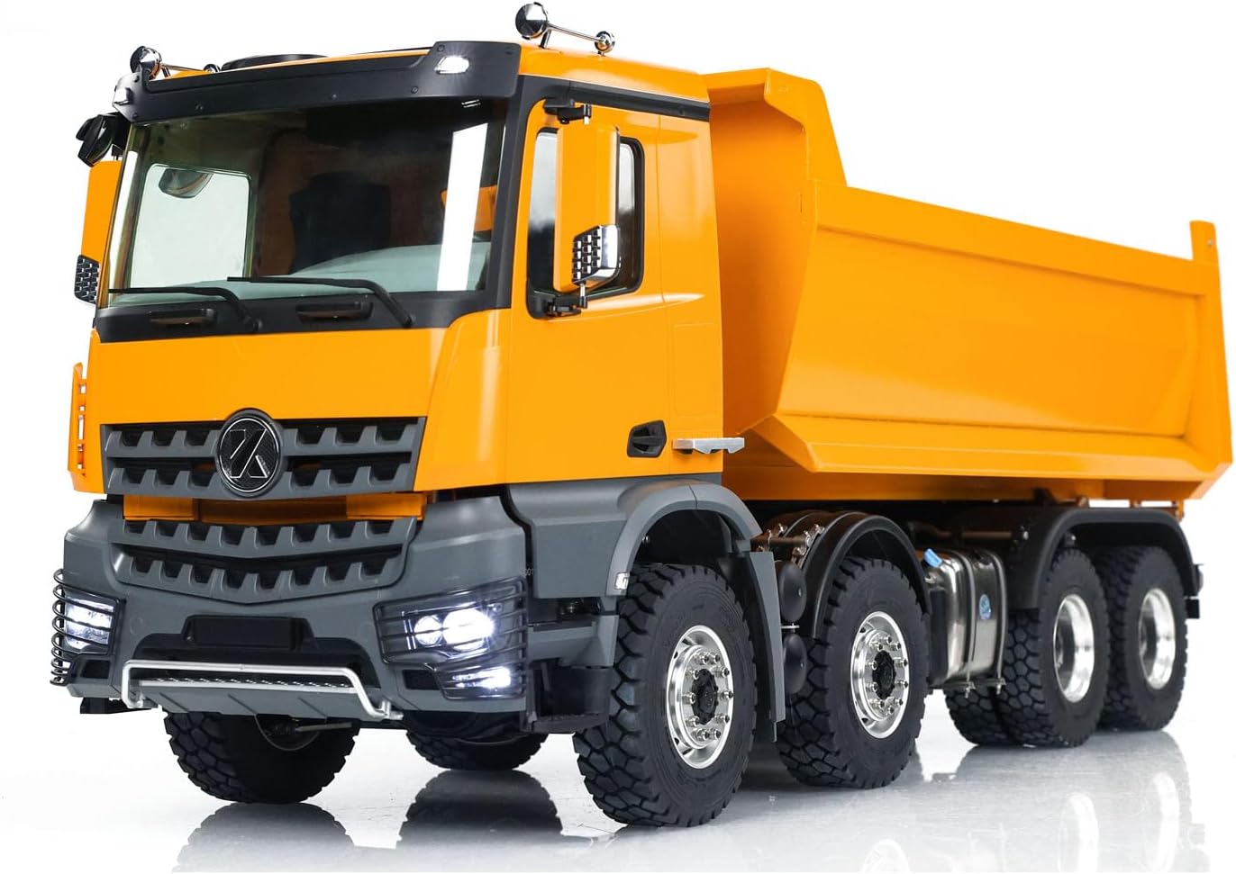 Kabolite 1/14 8X8 K3366 RC Hydraulic Tipper Car 2-Speed Transmission Radio Control Dumper Truck Model Light Sound System Motor Servo ESC