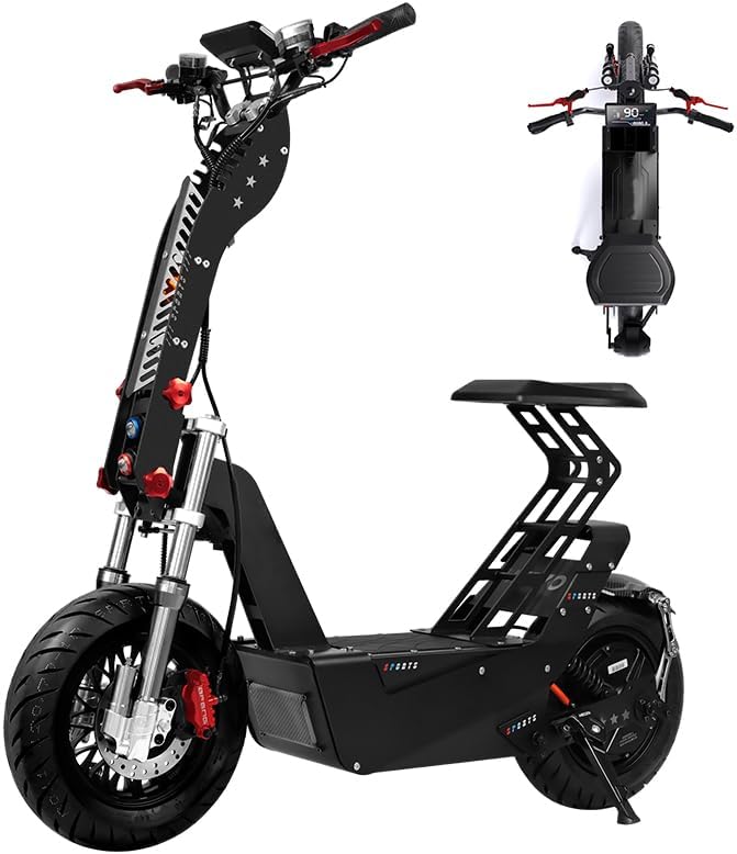 Electric Scooter for Adults with NFC, 10000W Motor, 70 MPH Max Speed & 90 Mile Ranges, 74V/50AH Battery, 16