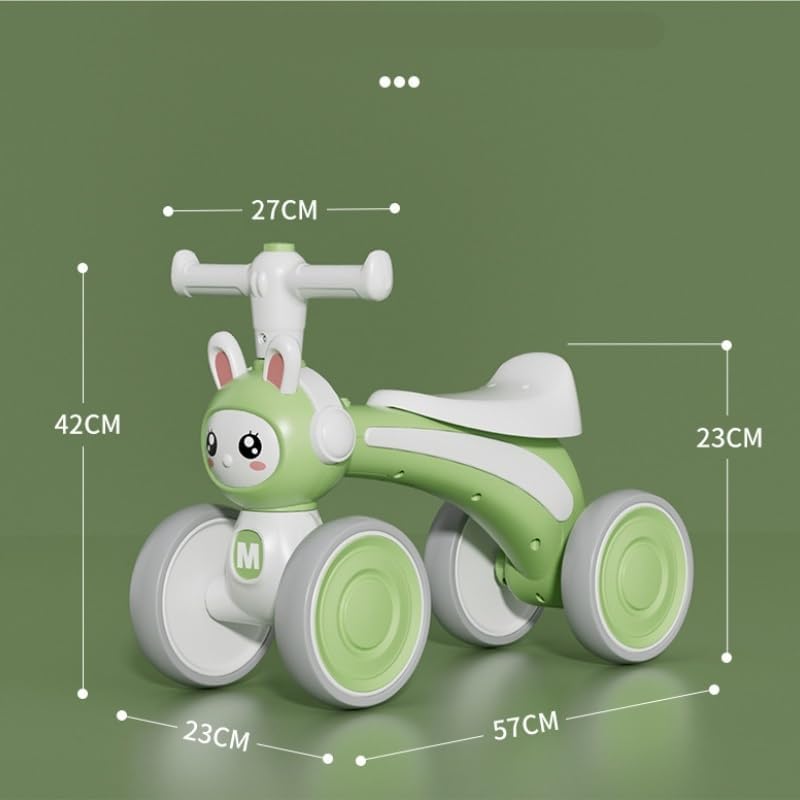 Wiggle Scooter Balance Bike Indoor Outdoor Non-Pedal Baby Walker Toys Silent Wheels Kids First Bike Cute Rabbit