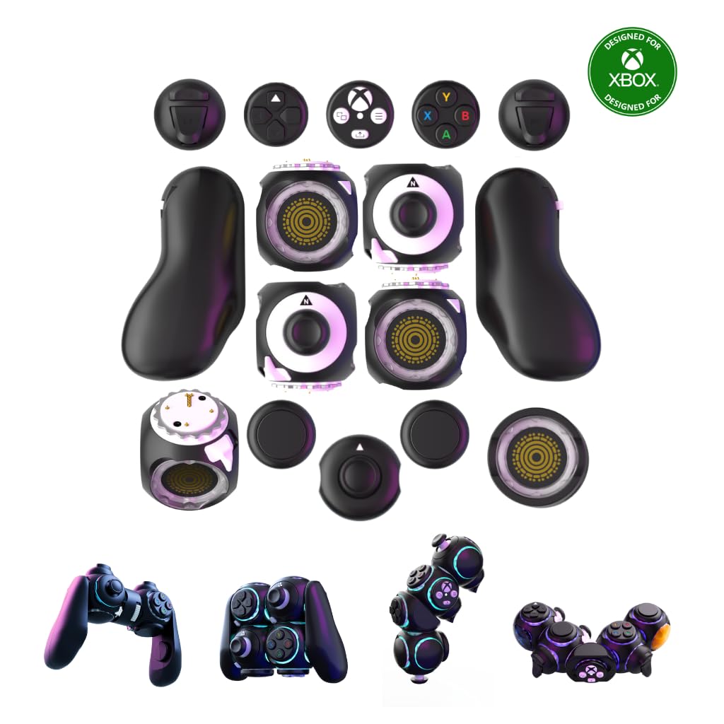 ByoWave Proteus Controller Kit – Modular Gaming Controller with 15+ Interchangeable Parts, Custom Remapping & LED Lighting – Works with PC, Steam Deck & Xbox Series X|S – Lithos Collection Limited Edition