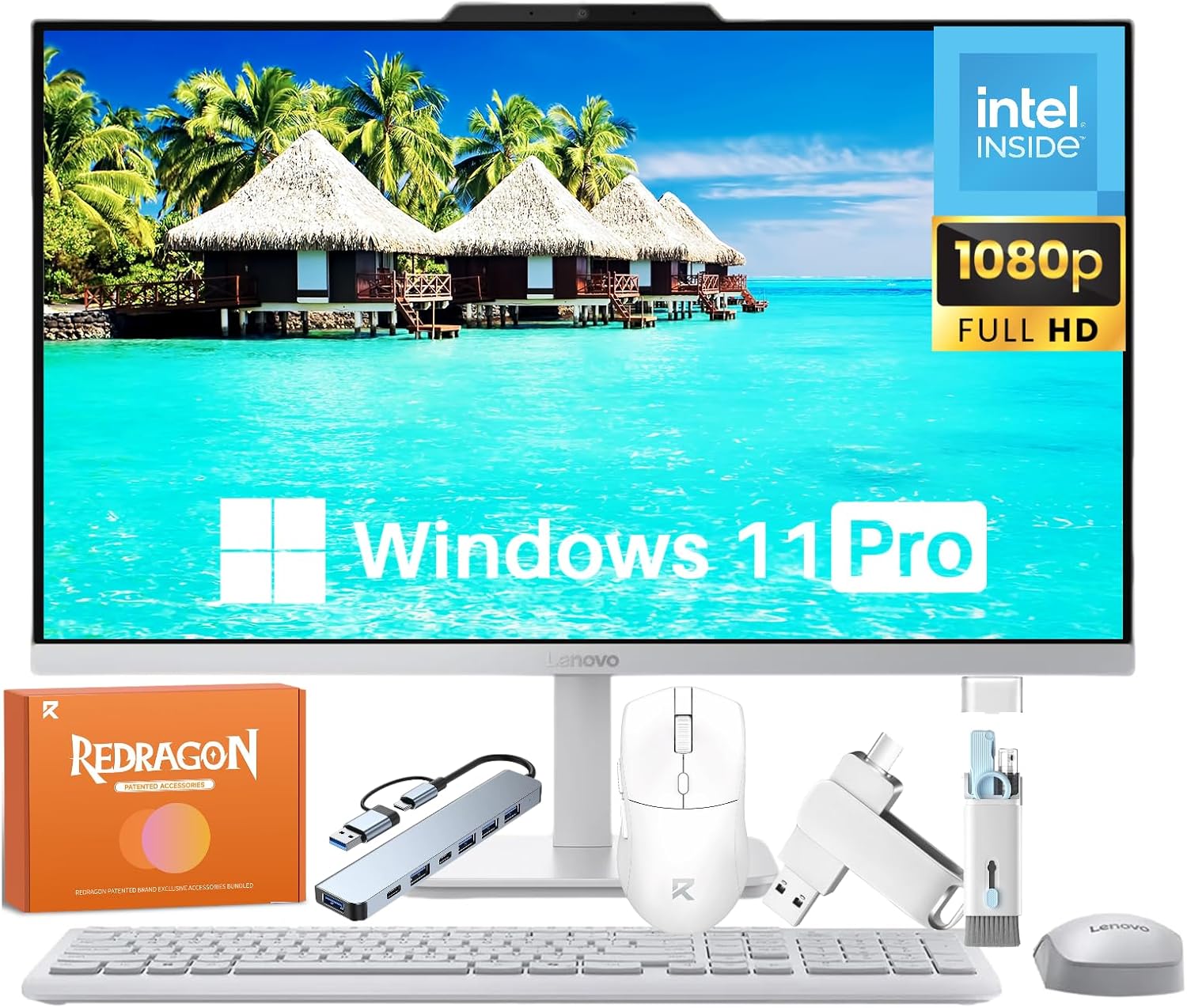 Lenovo All in One Desktop Computer 2025, 23.8