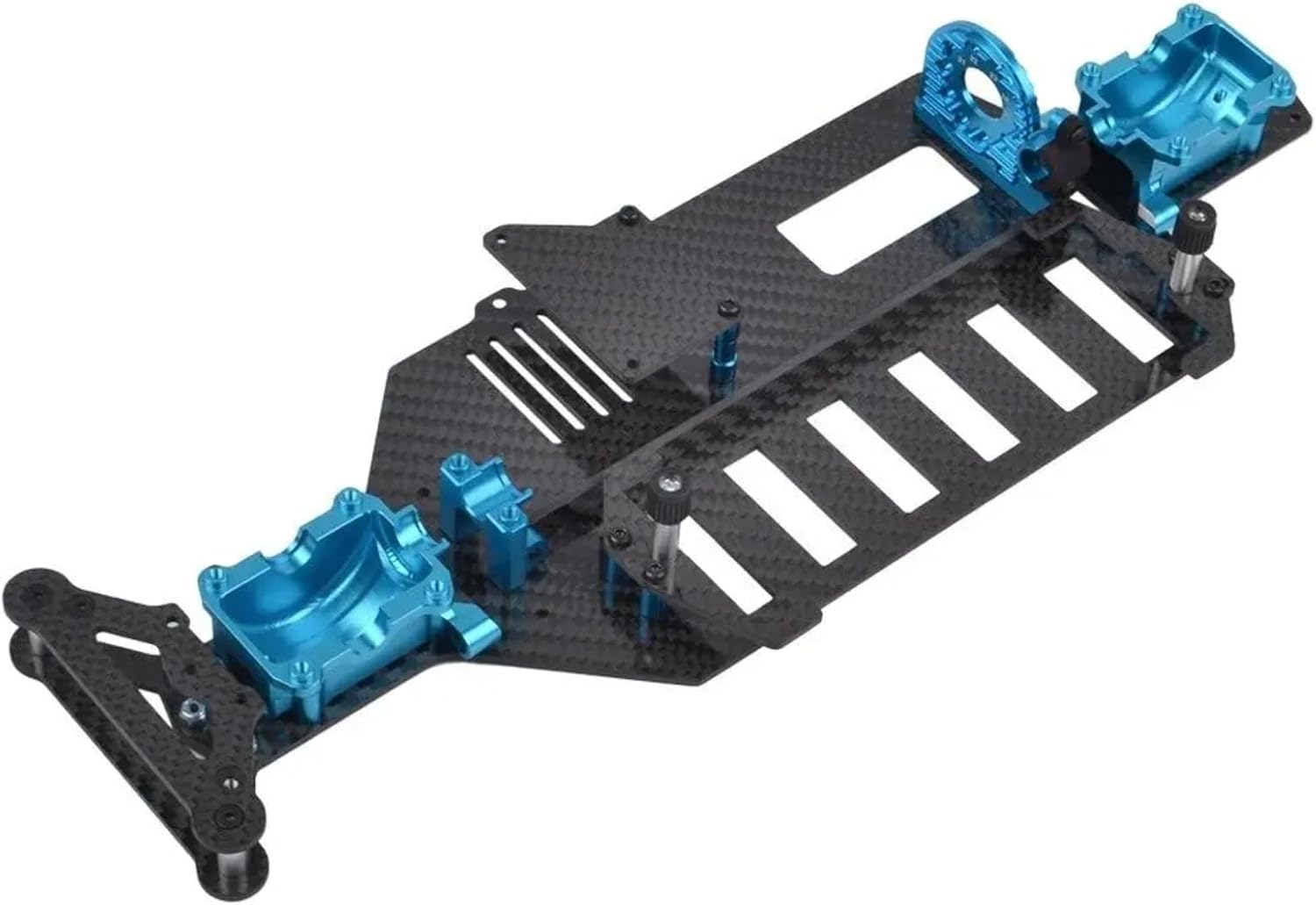 RC Car Frame Parts For Tamiya For TT02 TT02D TT-02R TT-02S TT-02SR 1/10 Chassis Carbon Lower W/Diff Case Rc Car Upgrade Accessories Replacement