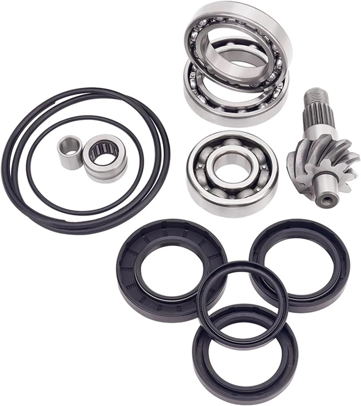 Rear Differential Ring & Pinion Gear & Bearing Kit Compatible For Honda TRX300FW 4x4 Fourtrax 300 1988-2000 TRX300 TRX 300 FW Accessories(1 set Black)