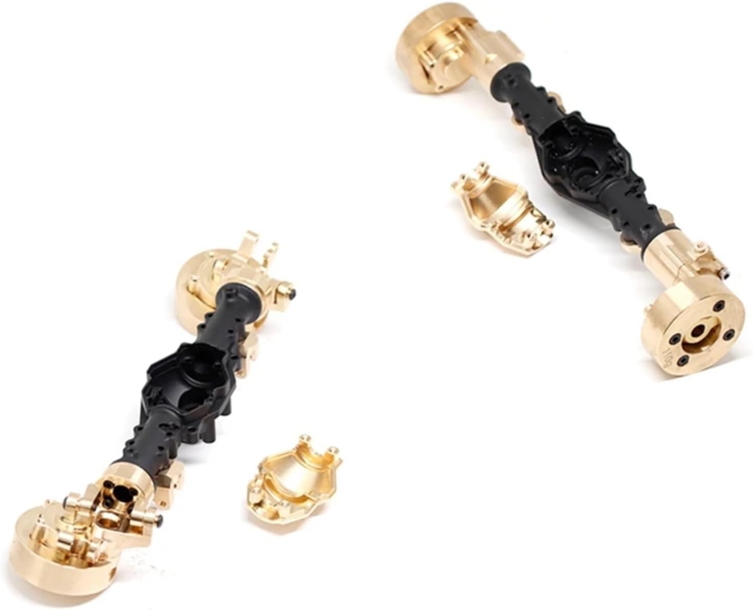 RC Car Accessories for YiKong YK4082 YK4083 for Absima for Yucatan CR 1.8 Brass Color Front and Rear Portal Axle Housing 1/8 RC Crawler Car Upgrade Modified Parts