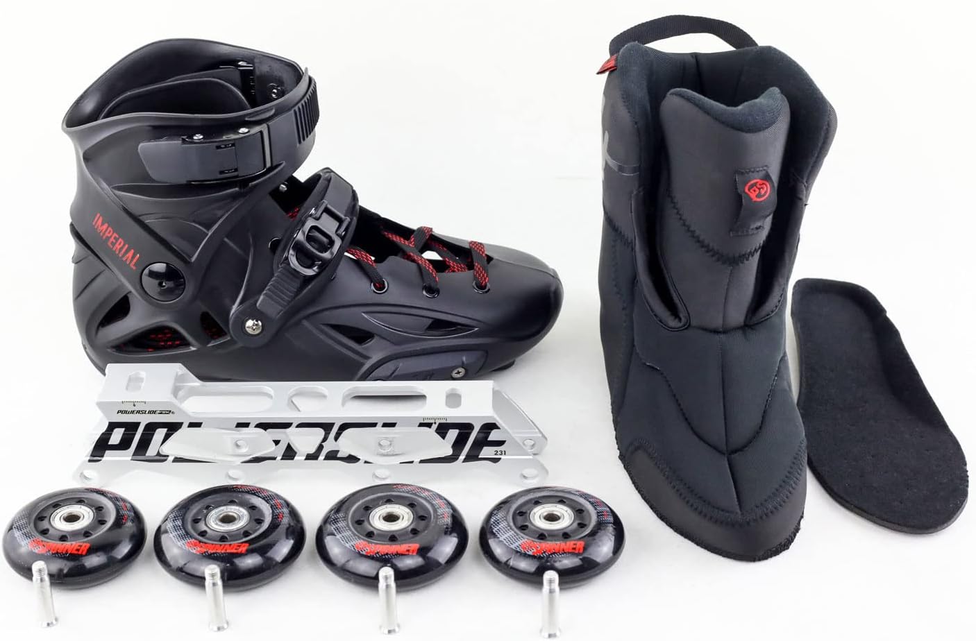 Powerslide Imperial Special Edition Inline Skates, Black, 85a Wheels, ABEC 5 (37/38)