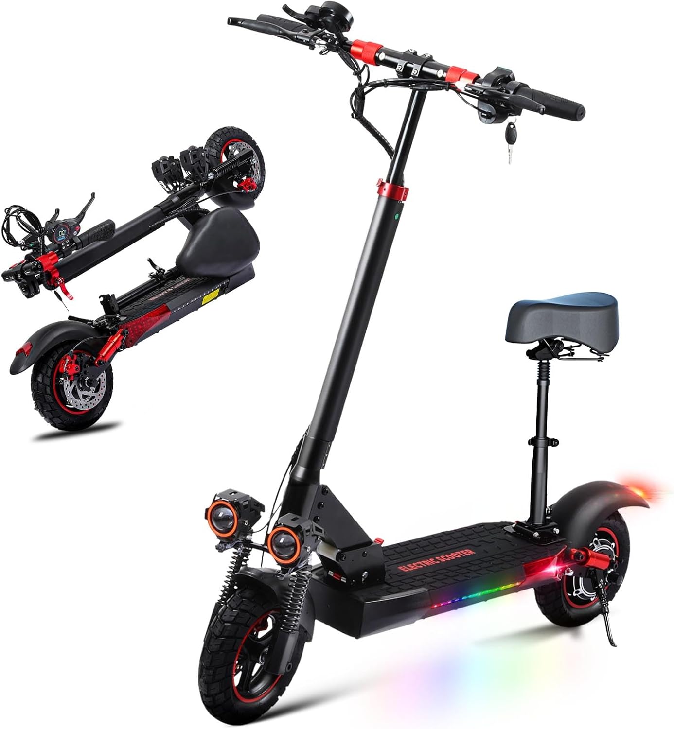 Off-Road Electric Scooter Adults,1600W/1200W Motor,32-40 Miles Long Range,31/34MPH,10/11