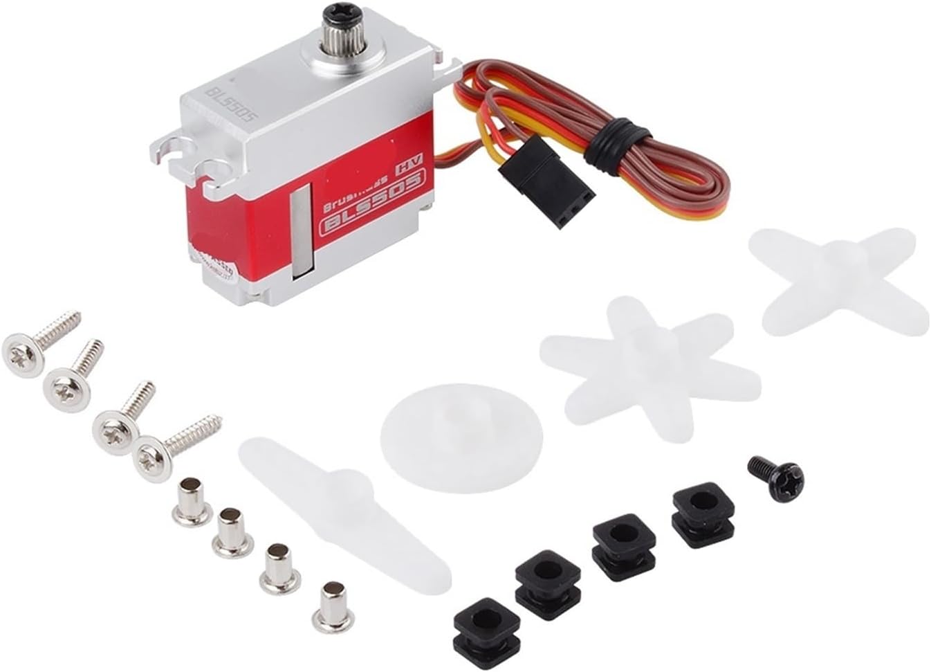 BLS505X Metal Digital Brushless High Voltage Servo 450/500 Narrow Frequency Tail Lock Servo 5.5kg(BLS505X)